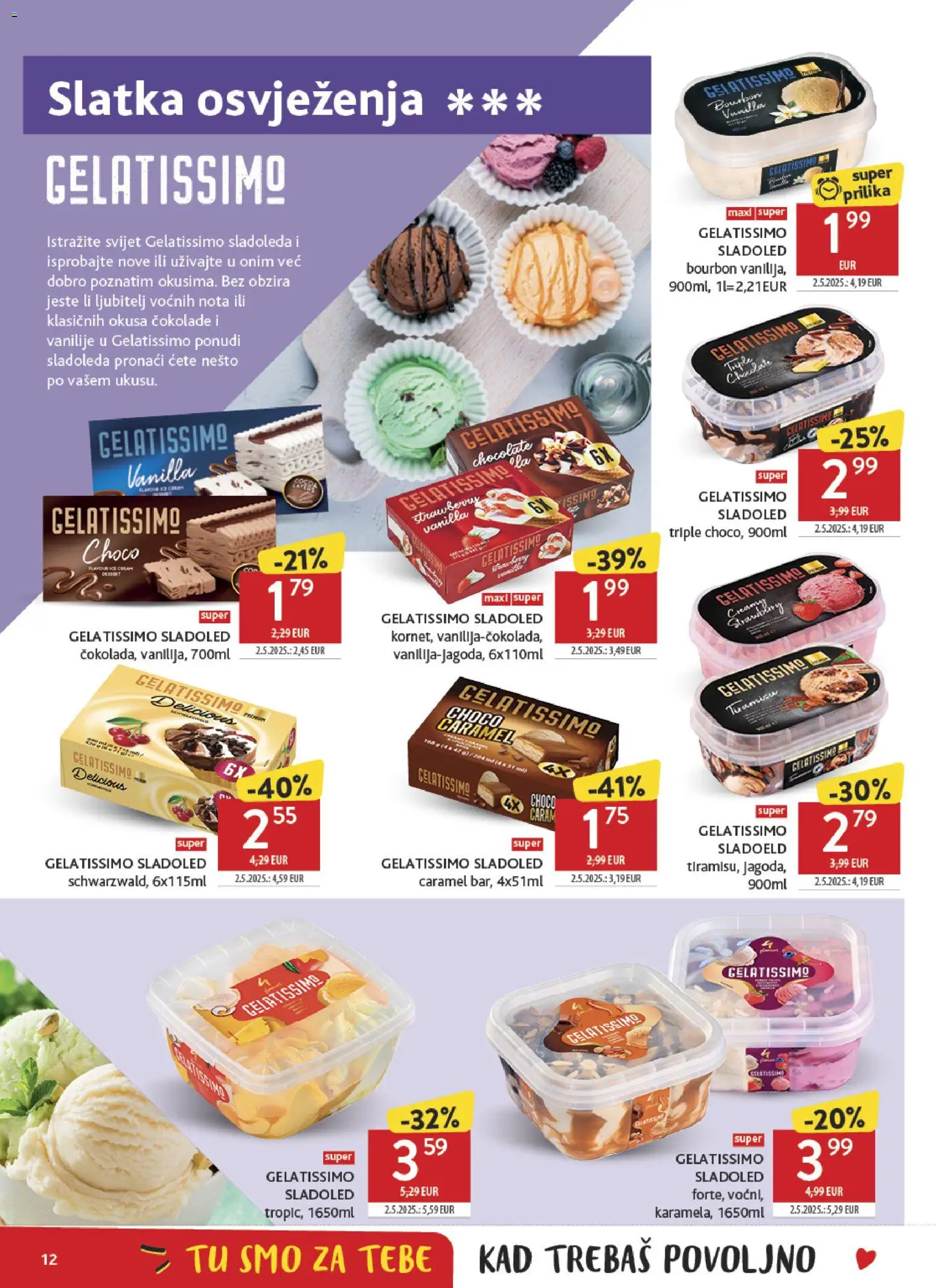 Konzum katalog | vrijedi od 15.04.2026 | Stranica: 12 | Proizvodi: Sladoled, Karamela
