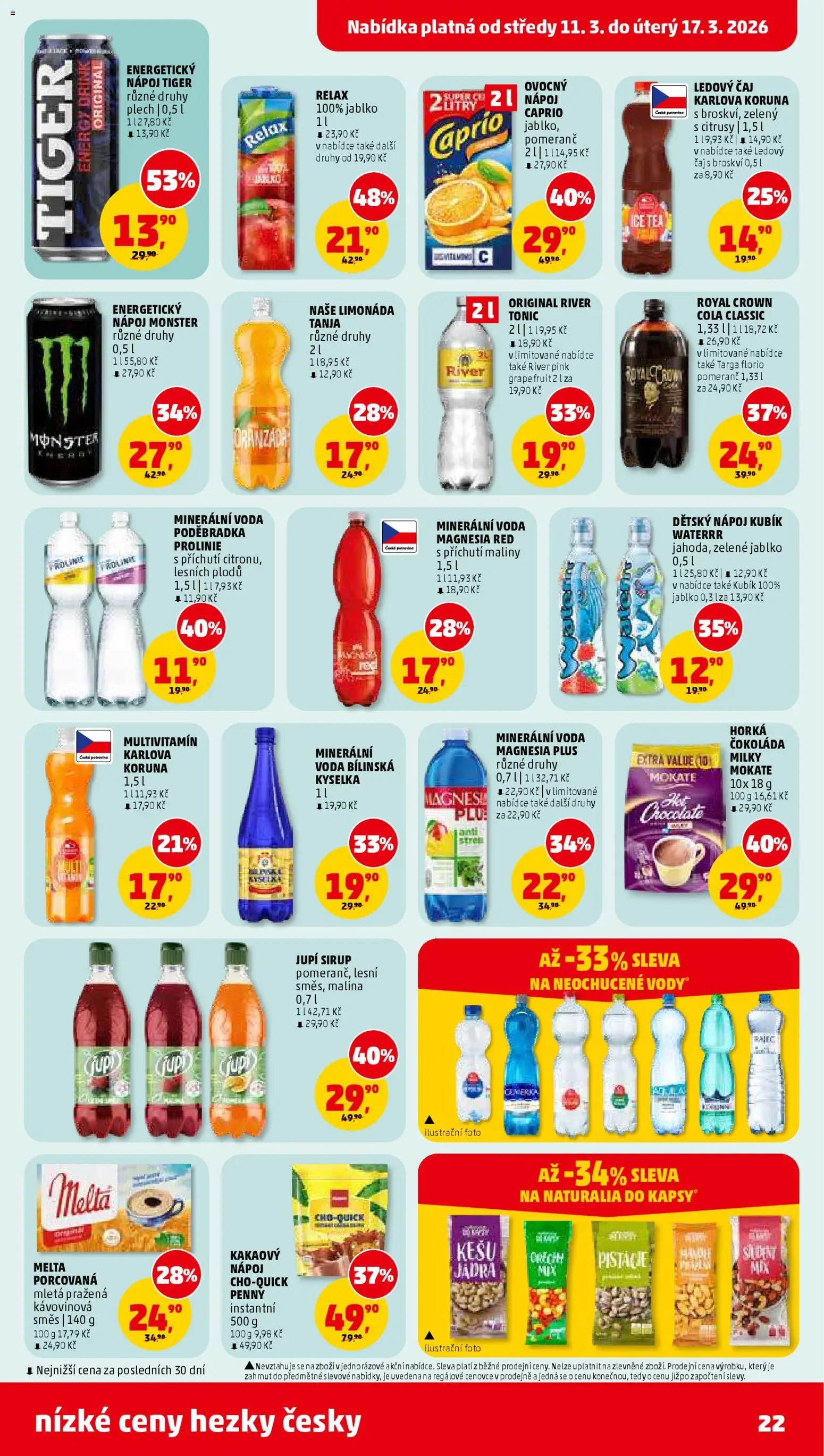 Penny Market leták od 11.03.2026 | Strana: 22 | Produkty: Jupí, Ice tea, Minerální voda, Cola
