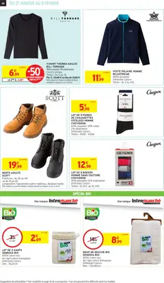 Intermarché - Prévisualisation de Intermarché - 34% en avantage carte sur une sélection de produits valide à partir de 27.01.2026 | Page: 46 | Produits: Douche, T-shirt, Thé, Gants
