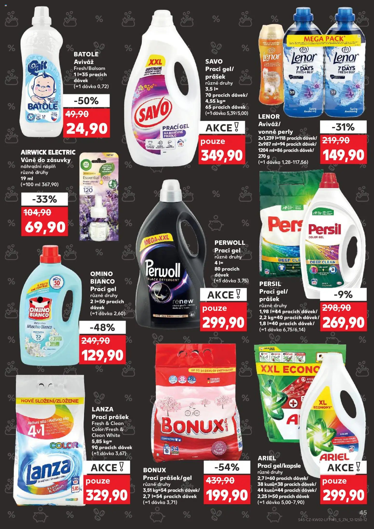 Kaufland leták - Liberec od 07.01.2026 | Strana: 45 | Produkty: Savo, Ariel, Aviváž Lenor, Bonux