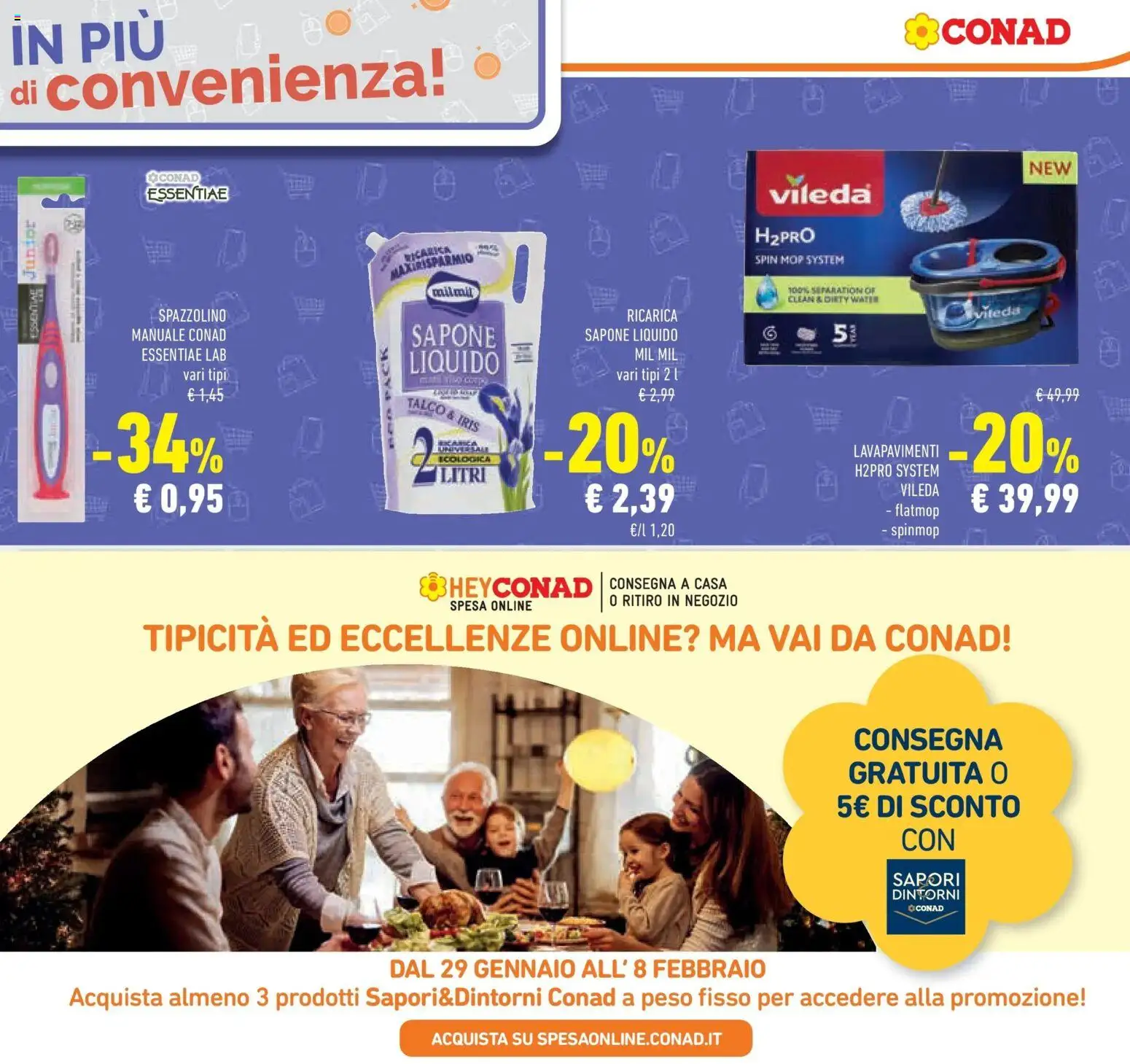 Volantino Conad del 29.01.2026 | Pagina: 29 | Prodotti: Sapone, Spazzolino, Talco