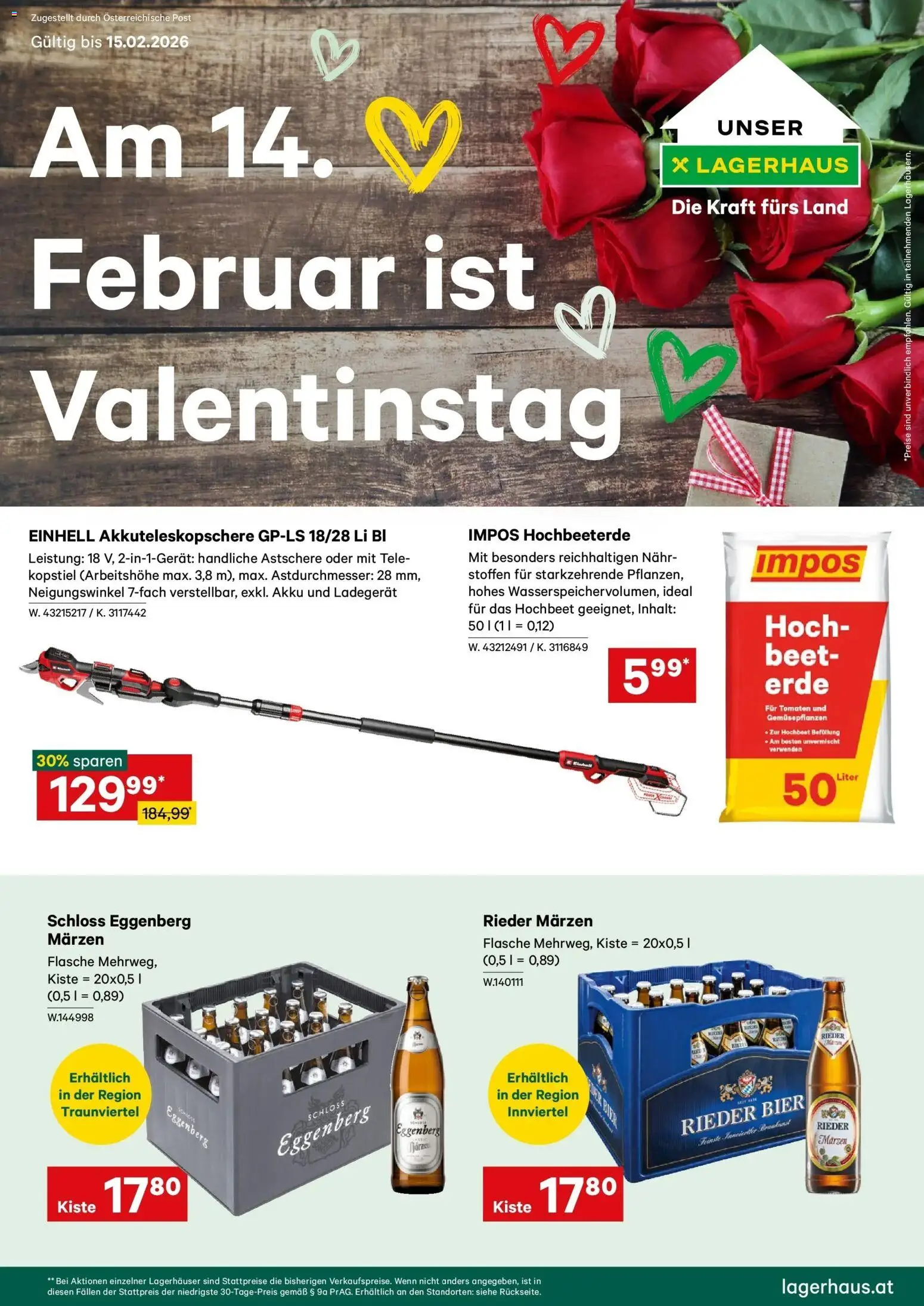 Lagerhaus Wochen Angebote gültig ab 01.02.2026 | Seite: 1 | Produkte: Bier, Tomaten