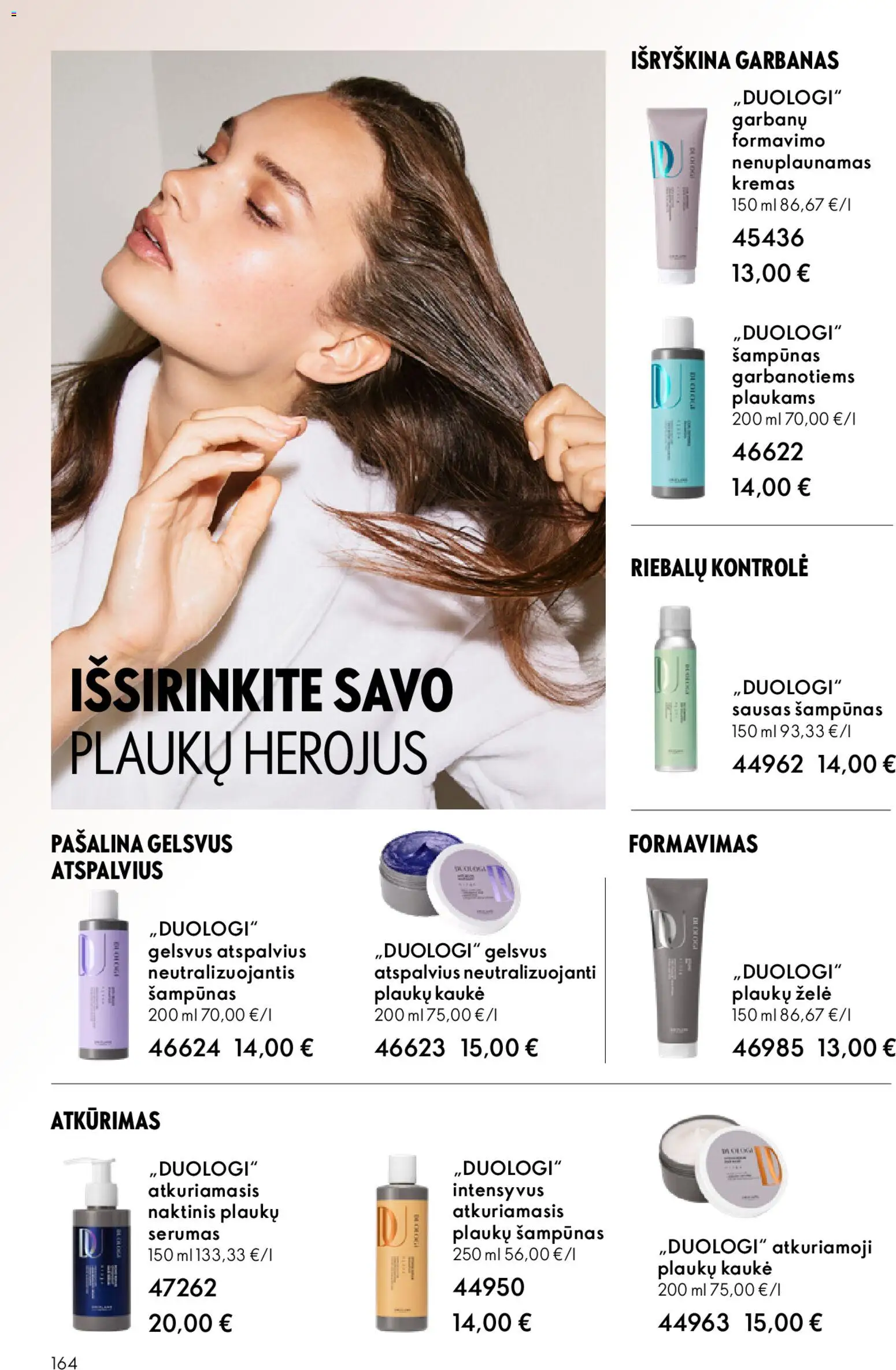 Oriflame akcijos nuo 18.02.2026 | Puslapis: 164 | Prekių: Sausas šampūnas, Šampūnas, Kremas, Kaukė
