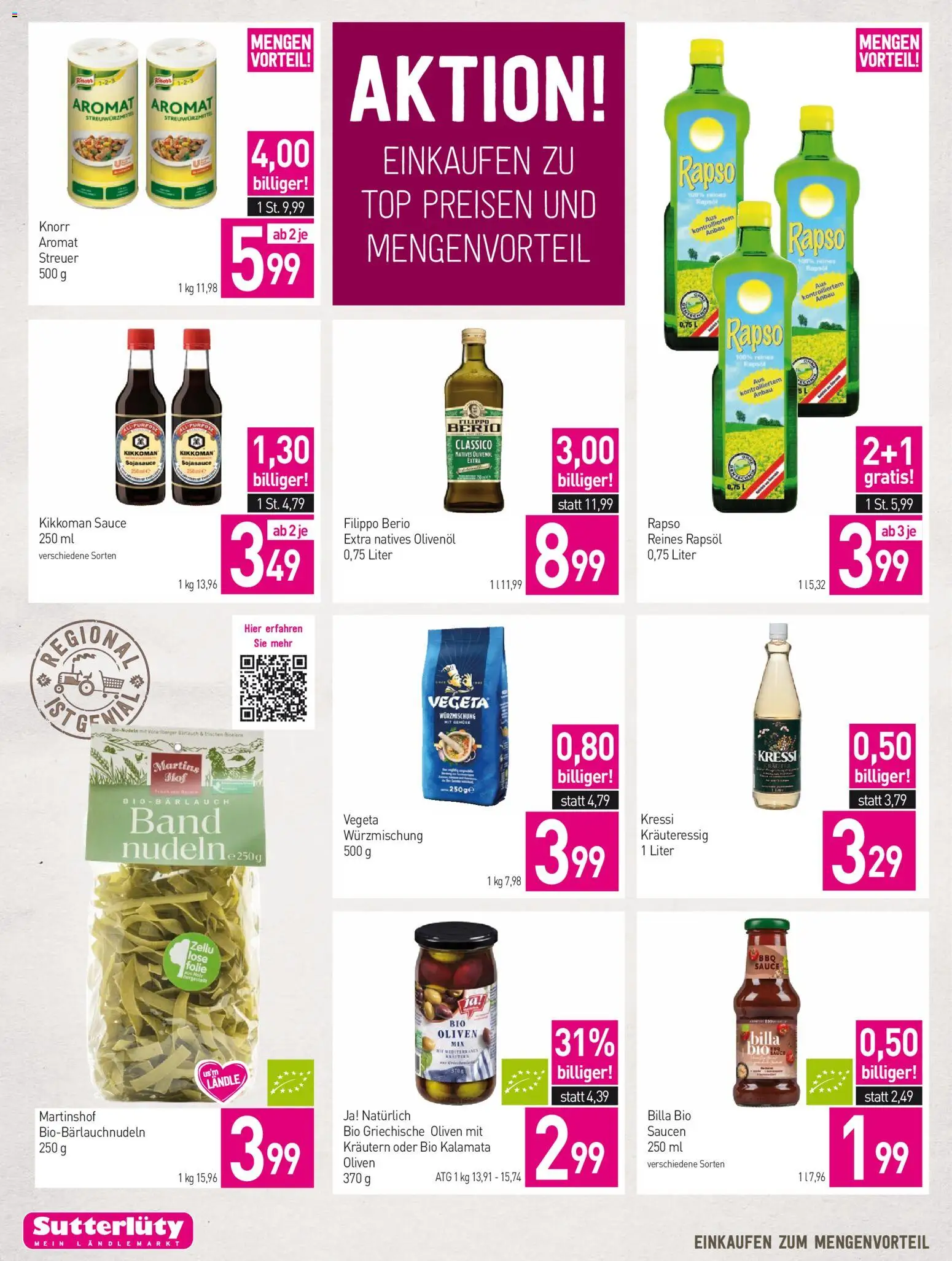 Sutterlüty Flugblatt gültig ab 09.04.2026 | Seite: 16 | Produkte: Szeder, Nudeln