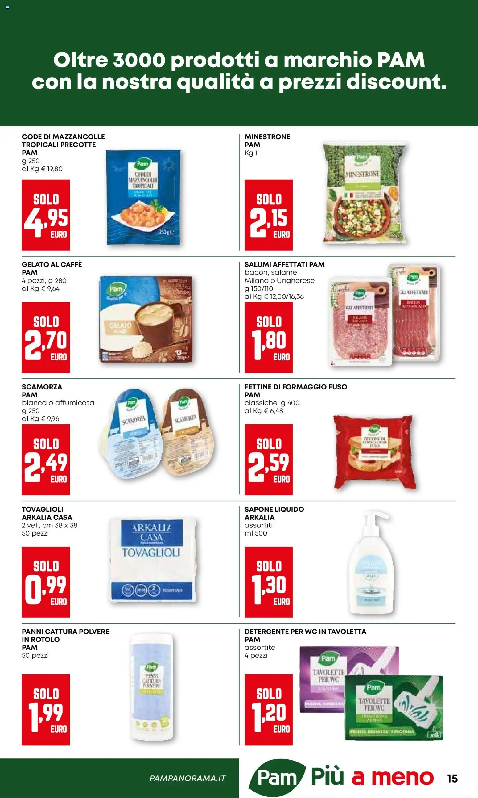 Volantino PAM del 29.01.2026 | Pagina: 15 | Prodotti: Minestrone, Sapone, Detergente, detergente per WC
