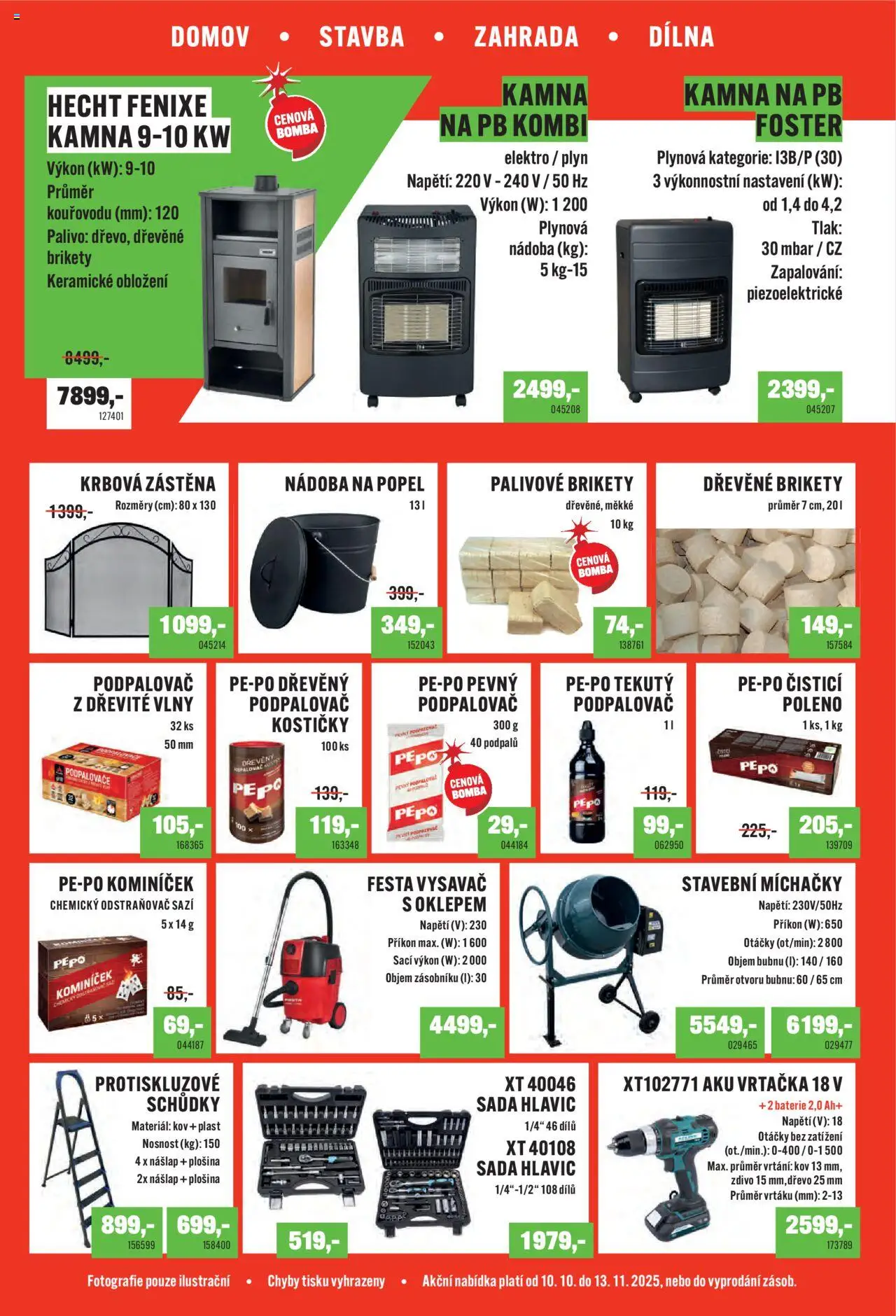 Haus Spezi leták od 10.10.2025 | Strana: 4 | Produkty: Brikety, Aku vrtačka, Elektro, Krbová zástěna