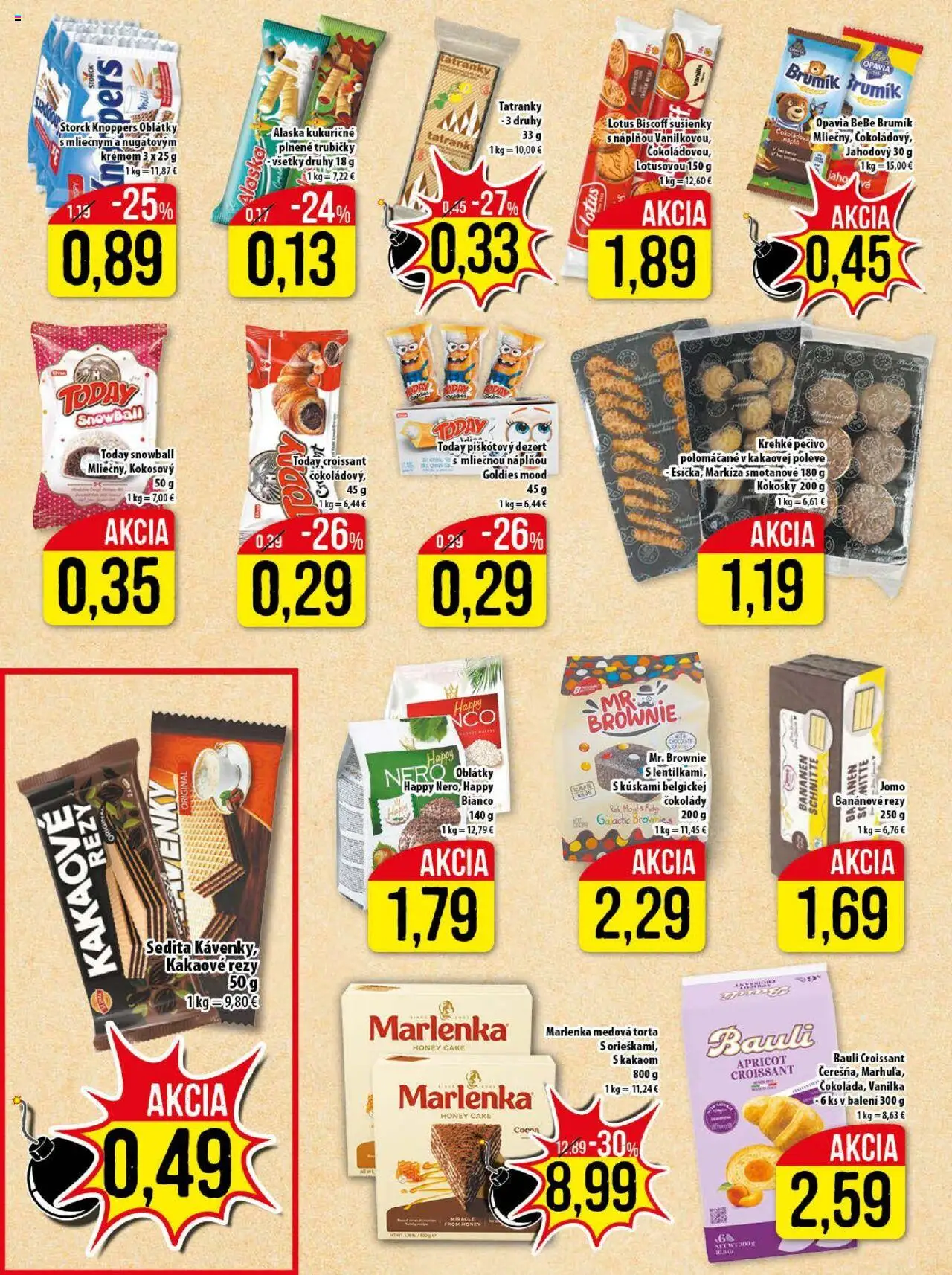 Nové Klas akcie – leták je platný od 08.09.2025 | Strana: 13 | Produkty: Croissant, Torta, Marlenka
