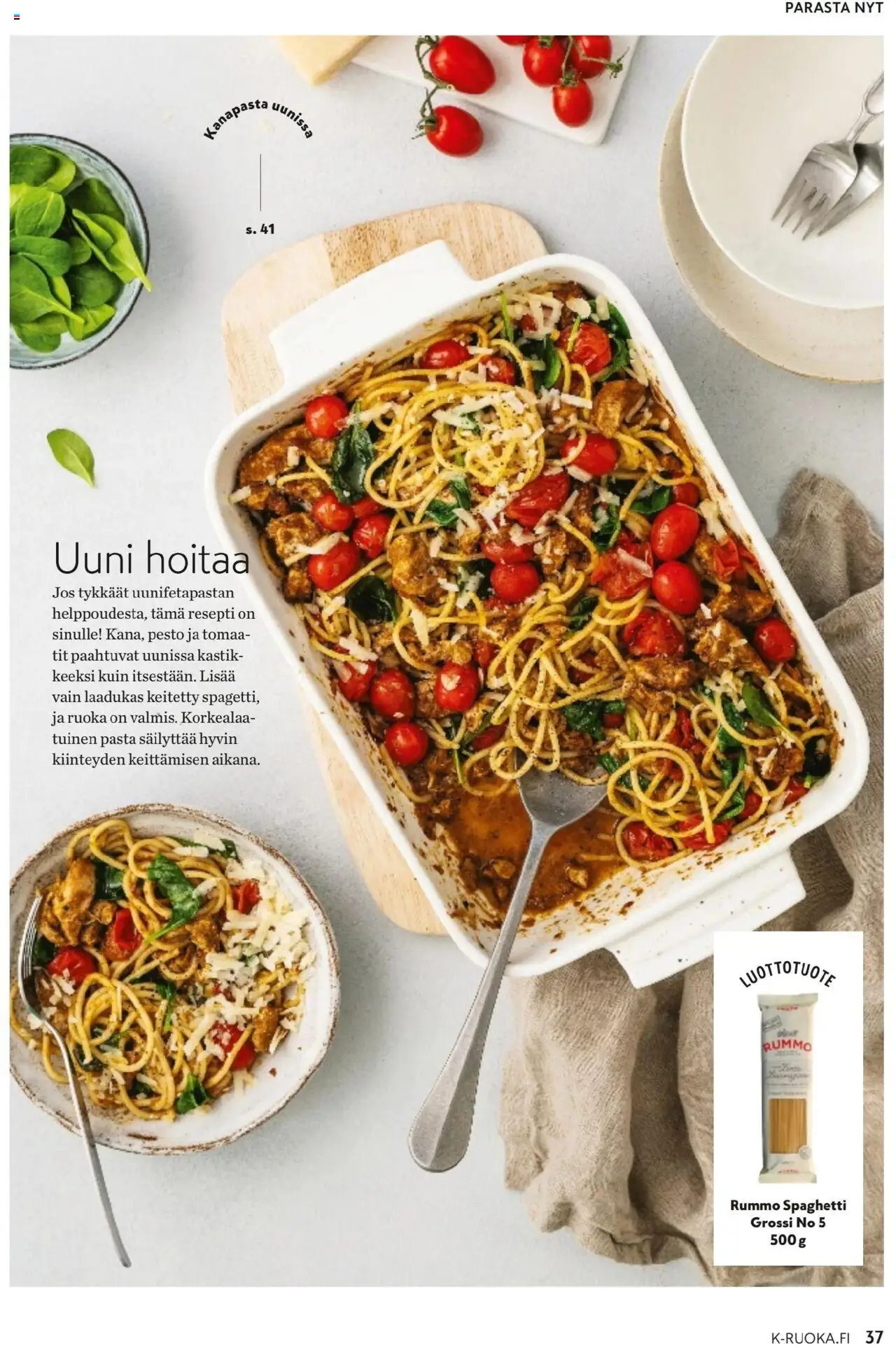 K-Supermarket - K-Ruoka – voimassa 01.10.2025 alkaen | Sivu: 37 | Tuotteet: Uuni, Pesto, Pasta