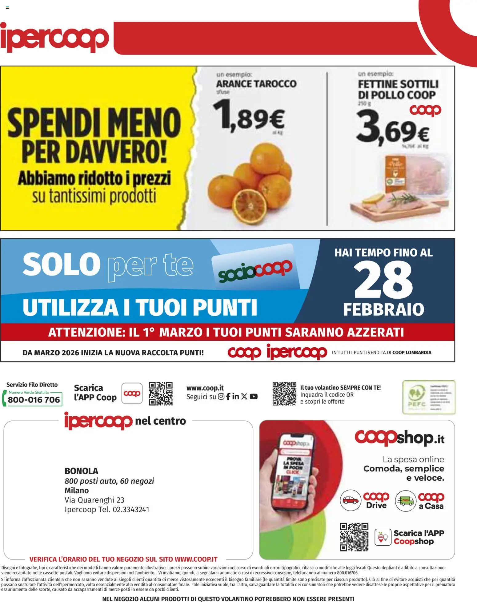 Volantino Ipercoop del 12.02.2026 | Pagina: 37 | Prodotti: Pollo, Arance, Tè