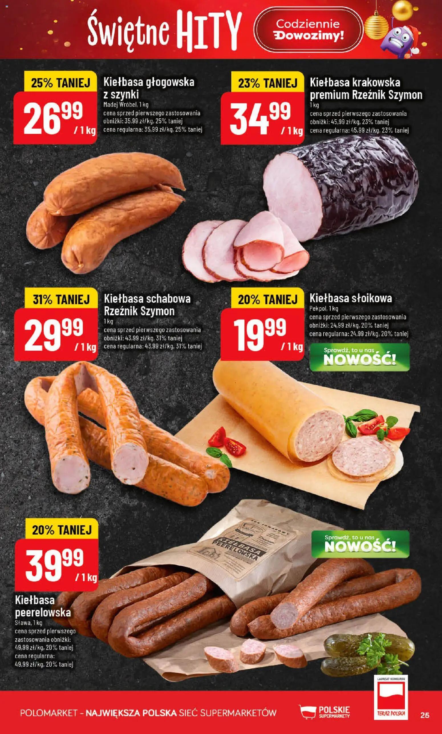 POLOmarket Gazetka od 12.11.2025 | Strona: 25 | Produkty: Kiełbasa, Kiełbasa krakowska