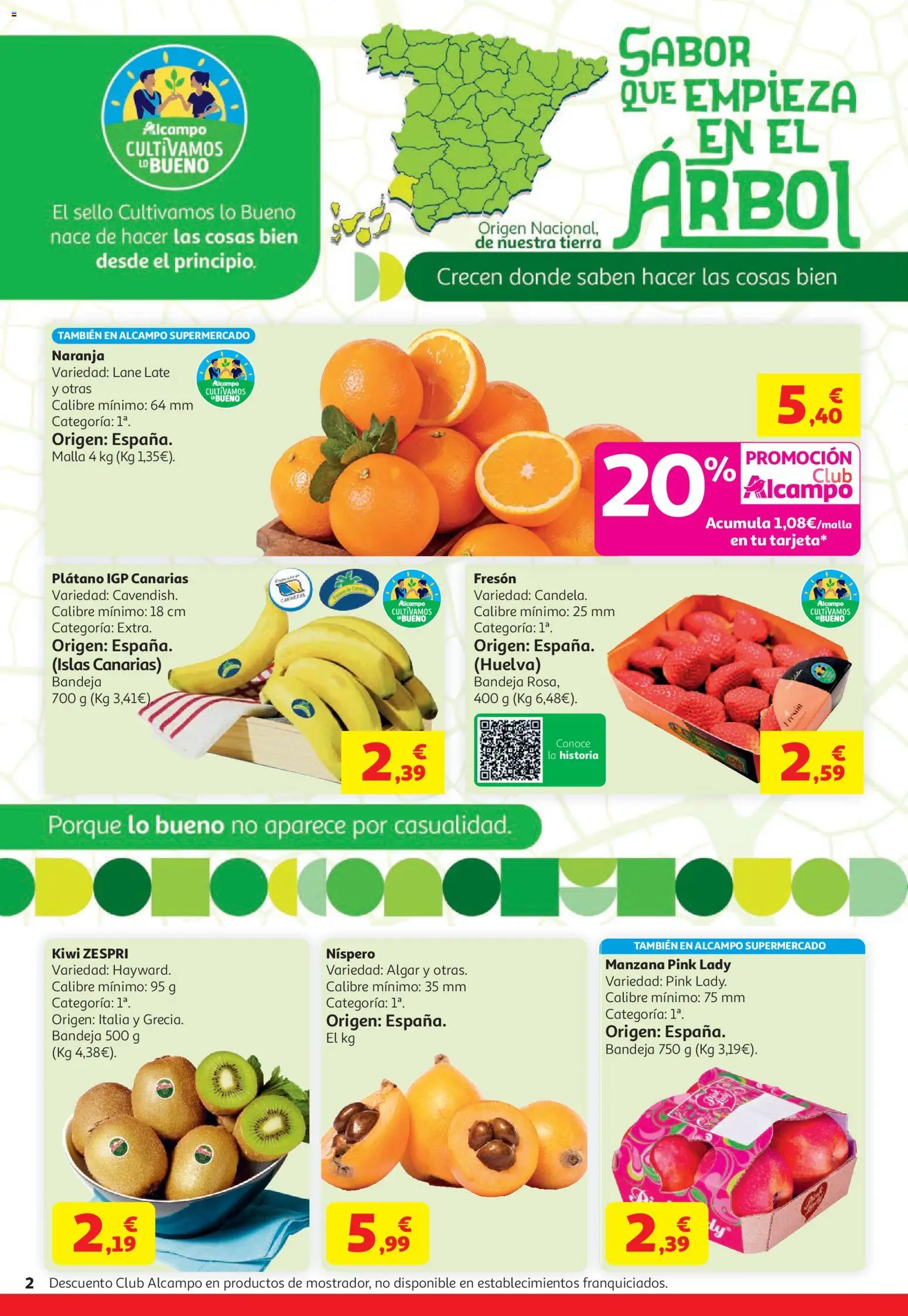 Alcampo HG Unico Mad │ válido desde el 21.04.2026 | Página: 2 | Productos: Kiwi, Manzana, Bandeja