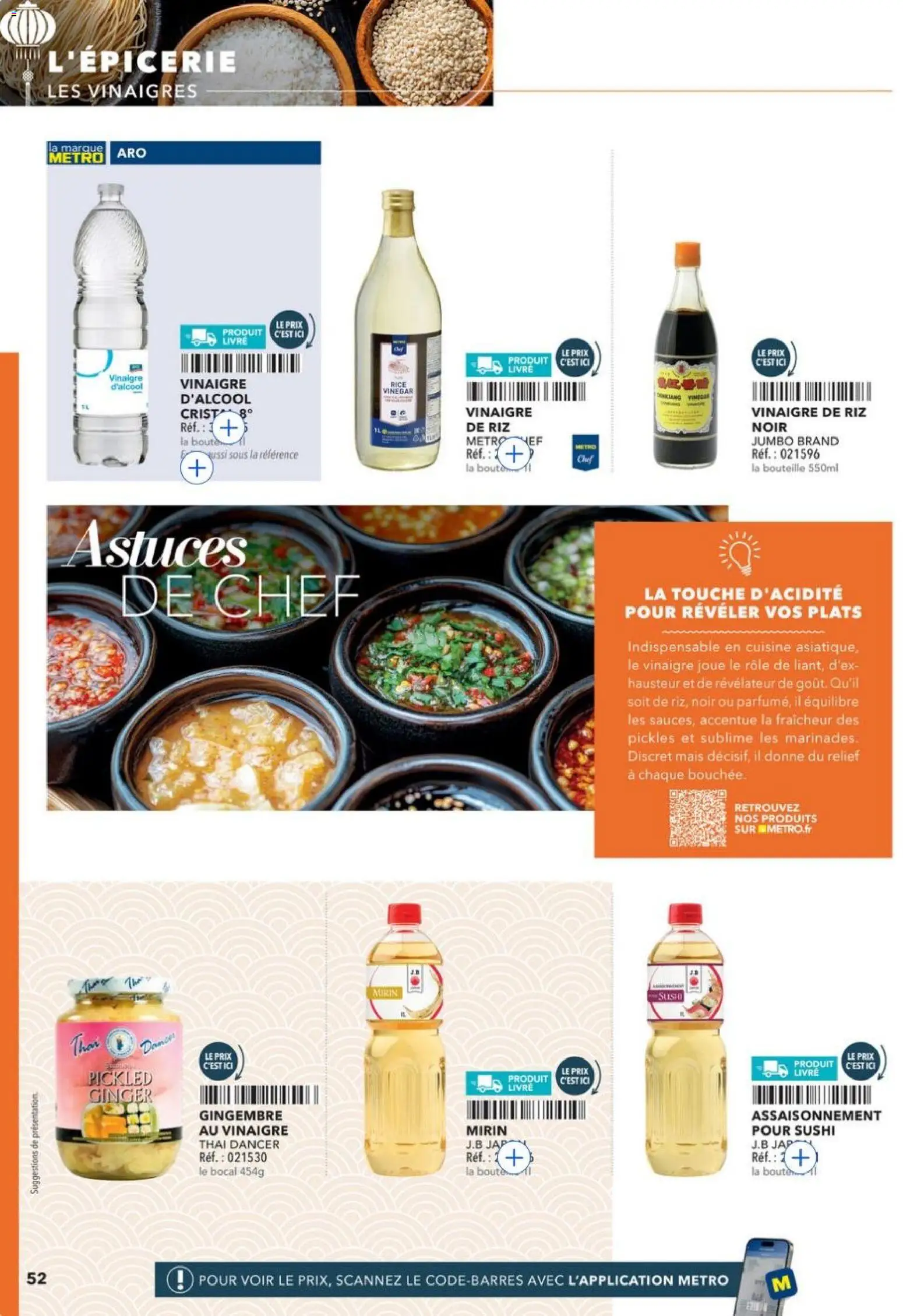 {H1} | Page: 52 | Produits: Mais, Sushi, Riz, Livre