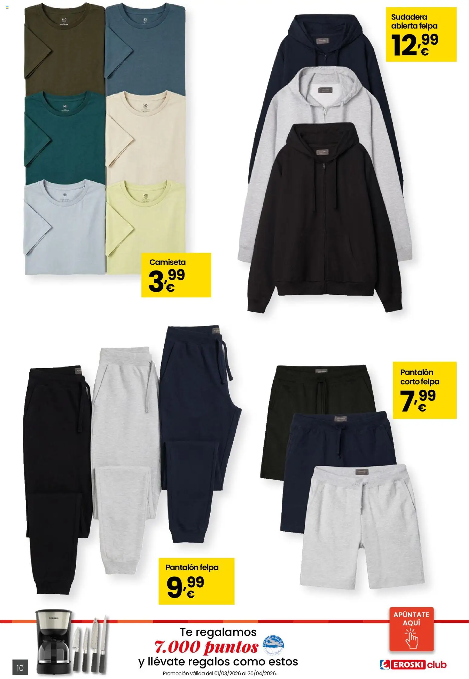 Eroski - Moda Primavera - Verano 2026 │ válido desde el 26.03.2026 | Página: 10 | Productos: Sudadera, Té, Pantalón corto