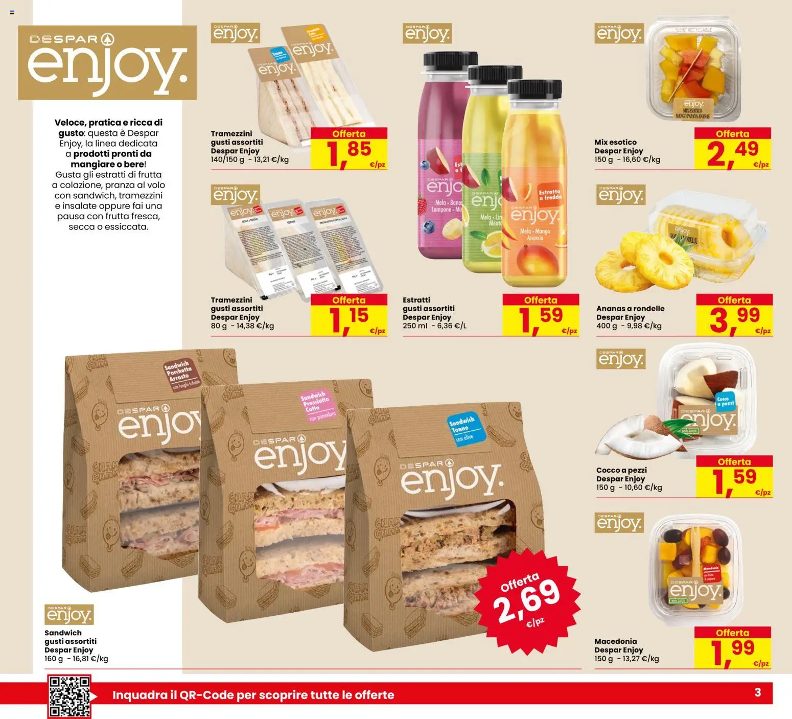 Volantino Eurospar del 09.04.2026 | Pagina: 3 | Prodotti: Arrosto, Porchetta, Frutta, Arancia