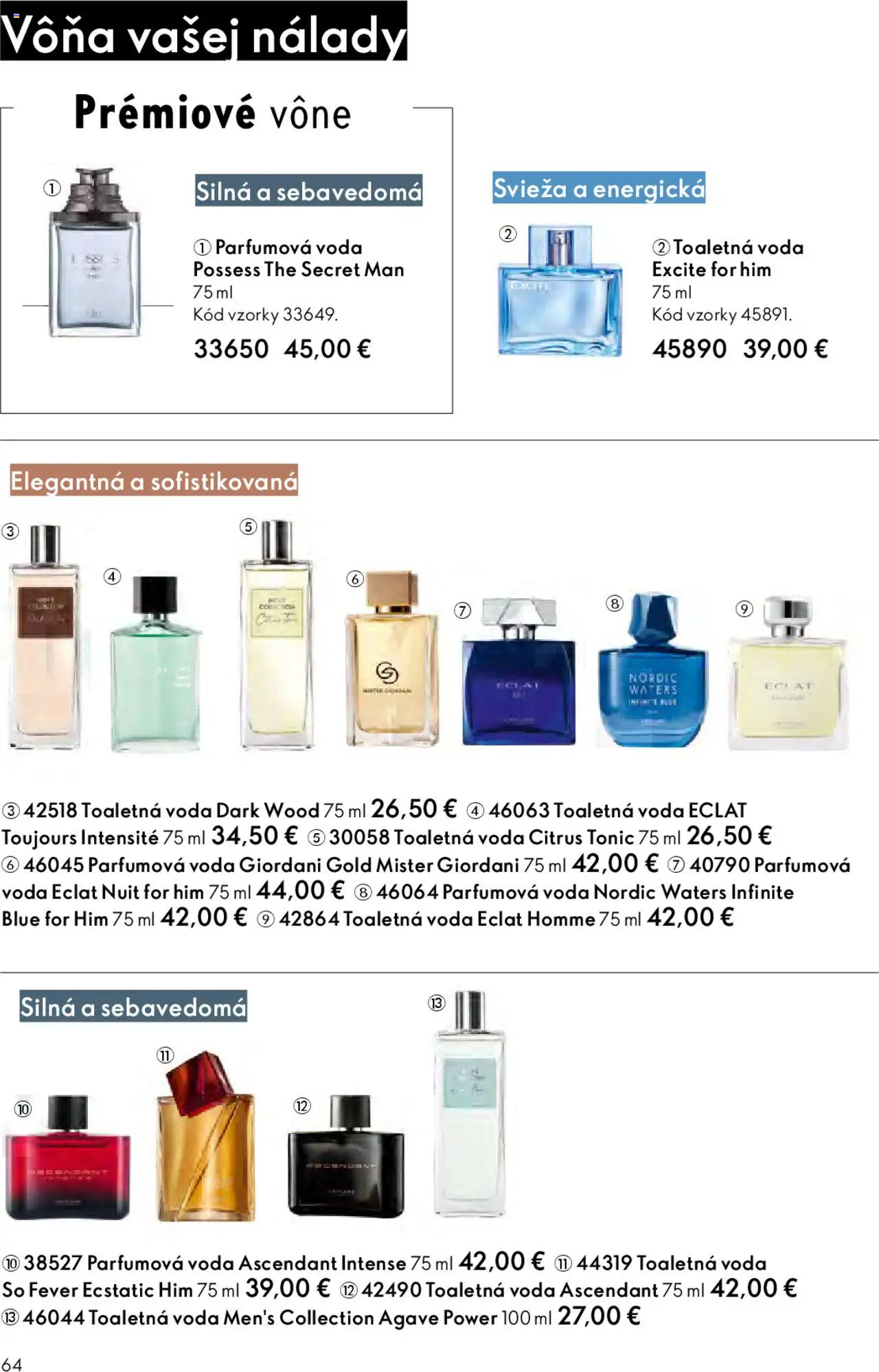 Nové Oriflame akcie – leták je platný od 12.11.2025 | Strana: 64 | Produkty: Toaletná voda, Voda