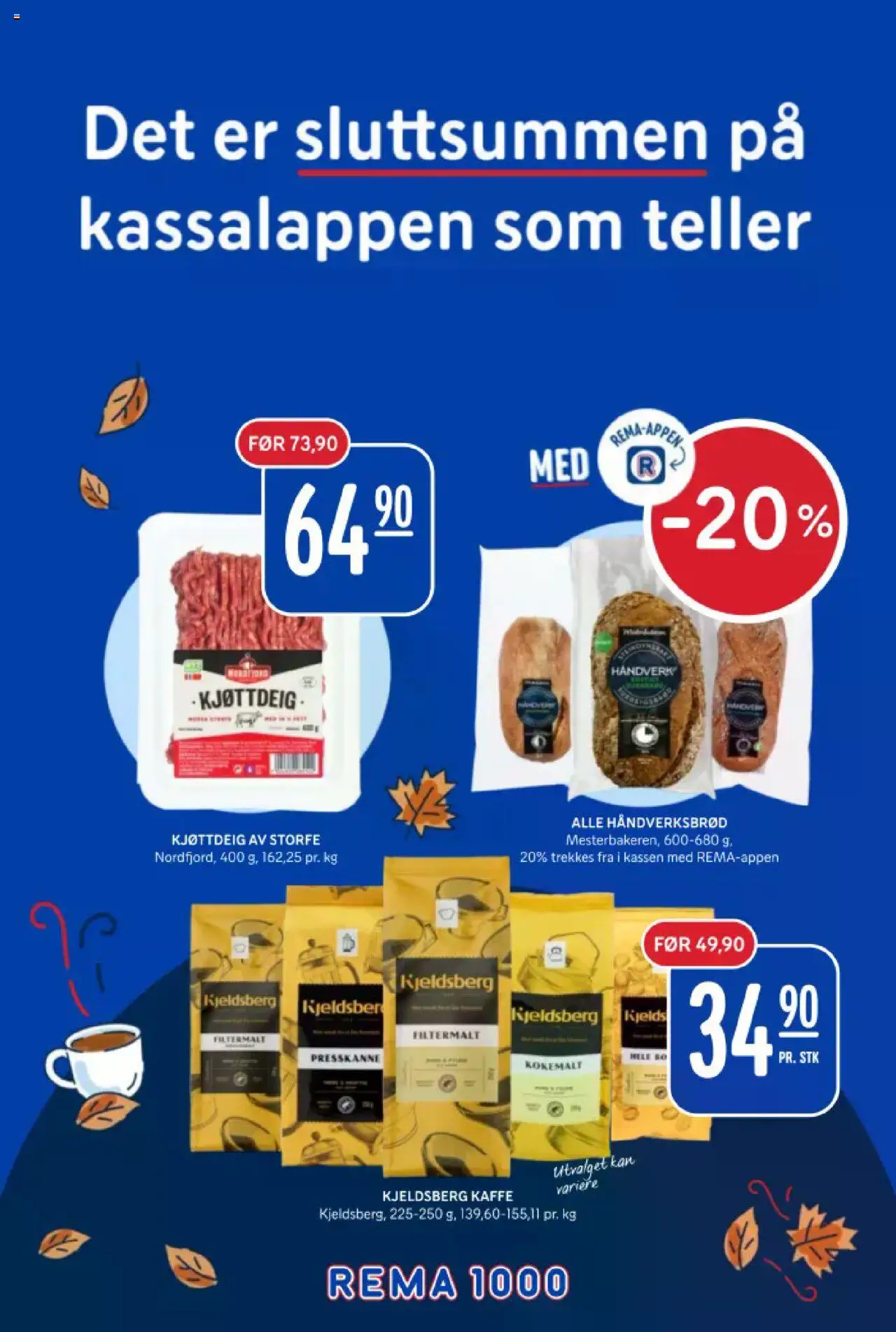 {H1} | Side: 2 | Produkter: Kaffe, Kjøttdeig, Skindtasker