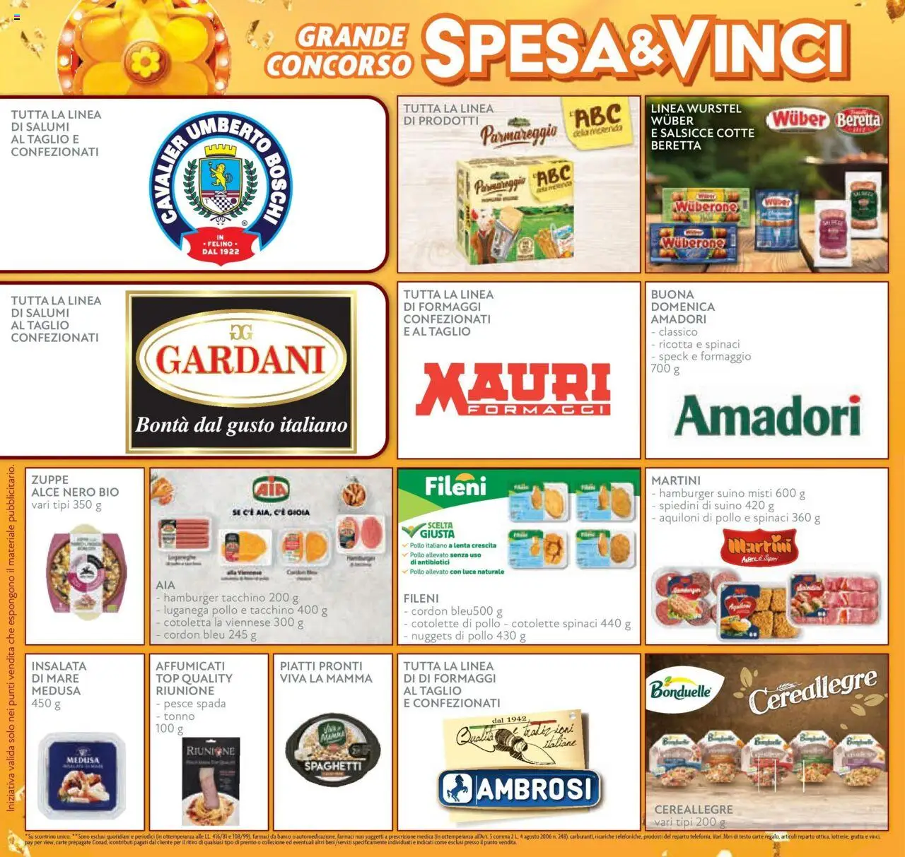 Volantino Conad del 08.10.2025 | Pagina: 6 | Prodotti: Top, Tonno, Pesce spada, Hamburger