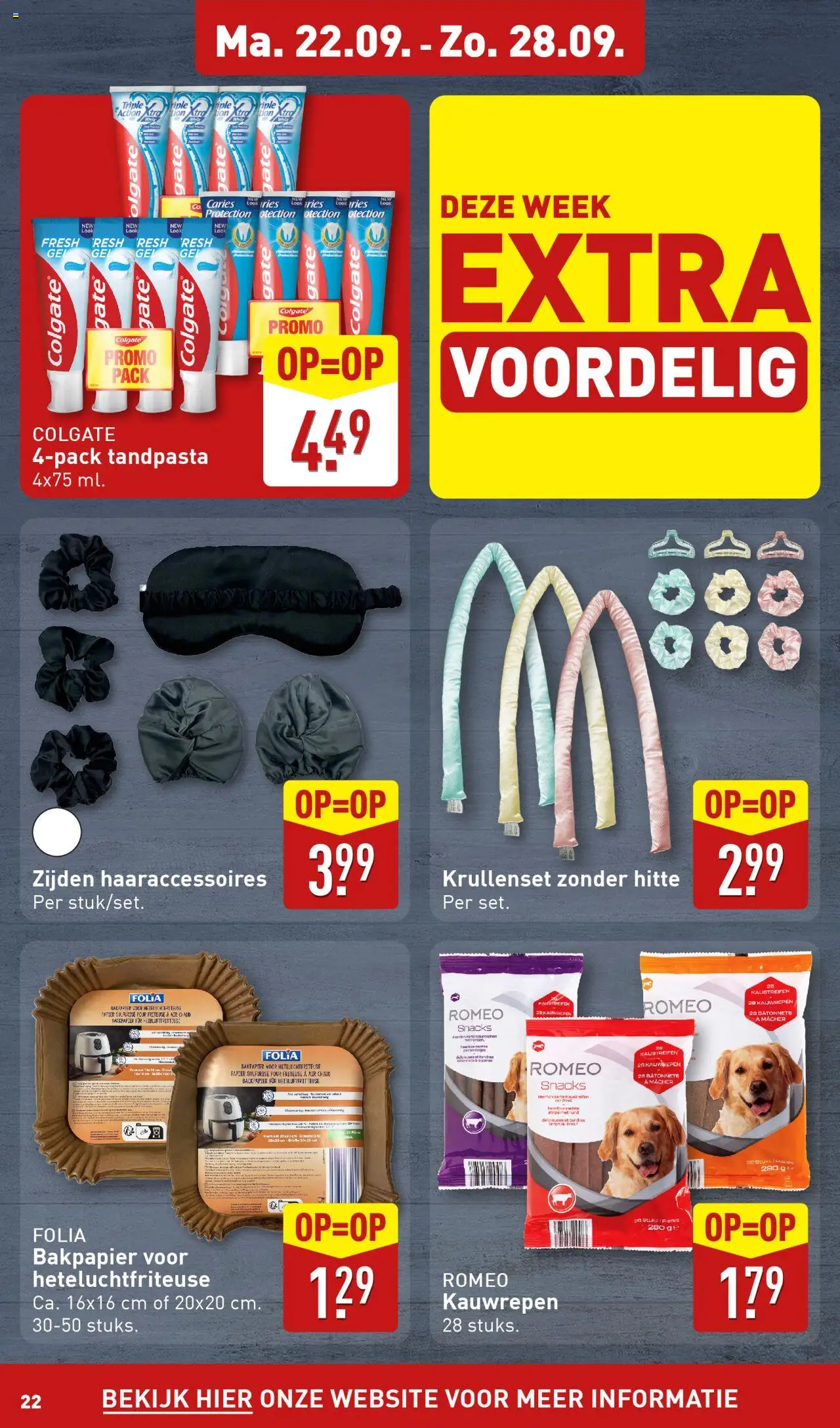  | Pagina: 22 | Producten: Snacks, Tandpasta, Friteuse, Papier