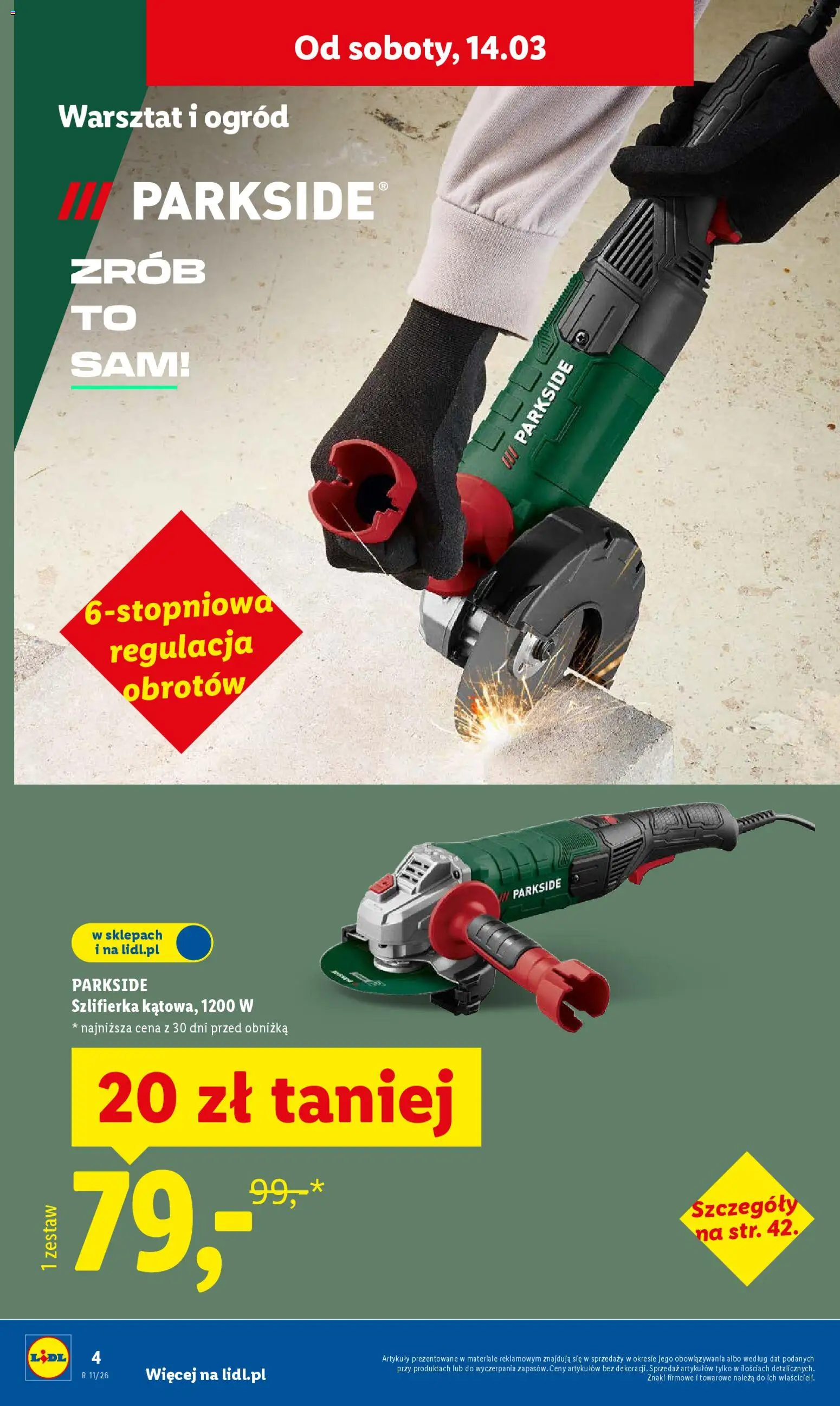 Lidl Polsko katalog od 09.03.2026 | Strana: 4 | Produkty: Parkside