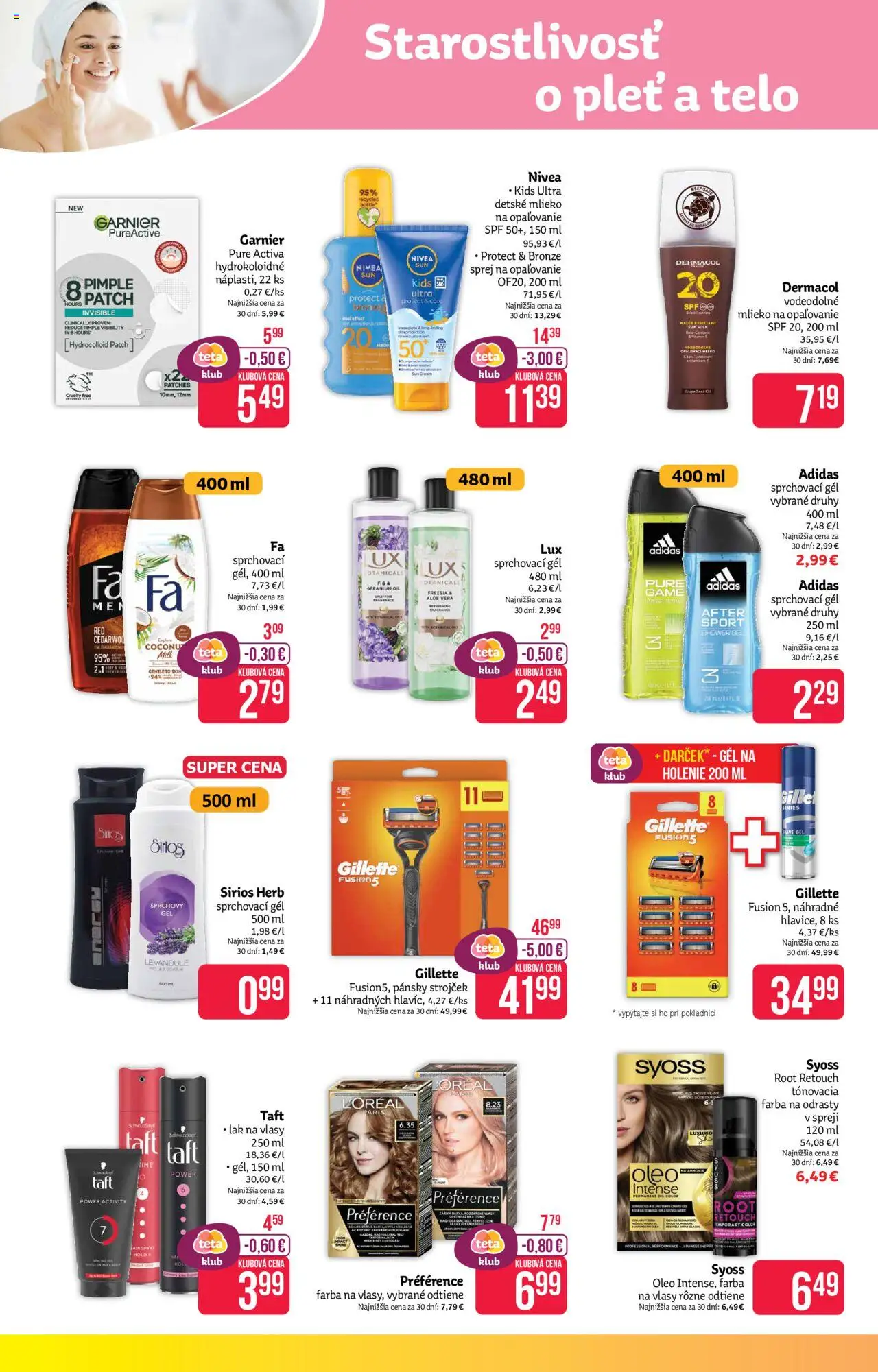 Teta drogerie leták │ platný od 04.08.2025 | Strana: 6 | Produkty: Strojček, Nivea, Lak na vlasy, Adidas