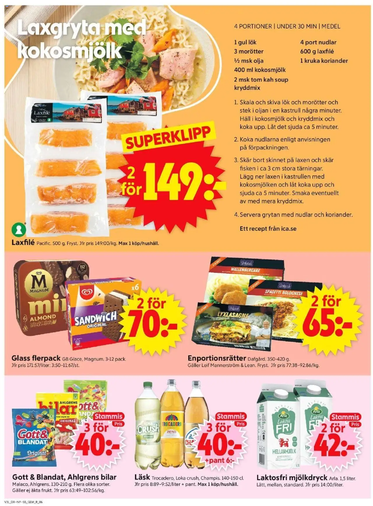 ICA Supermarket reklamblad aktuell från 28.07.2025 | Sida: 8 | Produkter: Loka, Galler, Olja, Häll