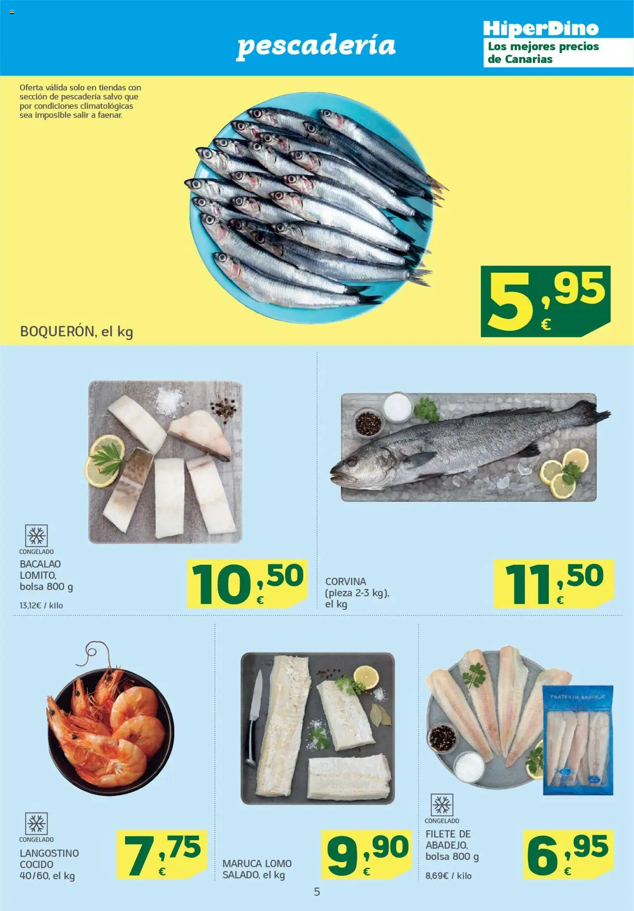 HiperDino folleto │ válido desde el 24.06.2025 | Página: 5 | Productos: Bolsa, Filete, Langostino