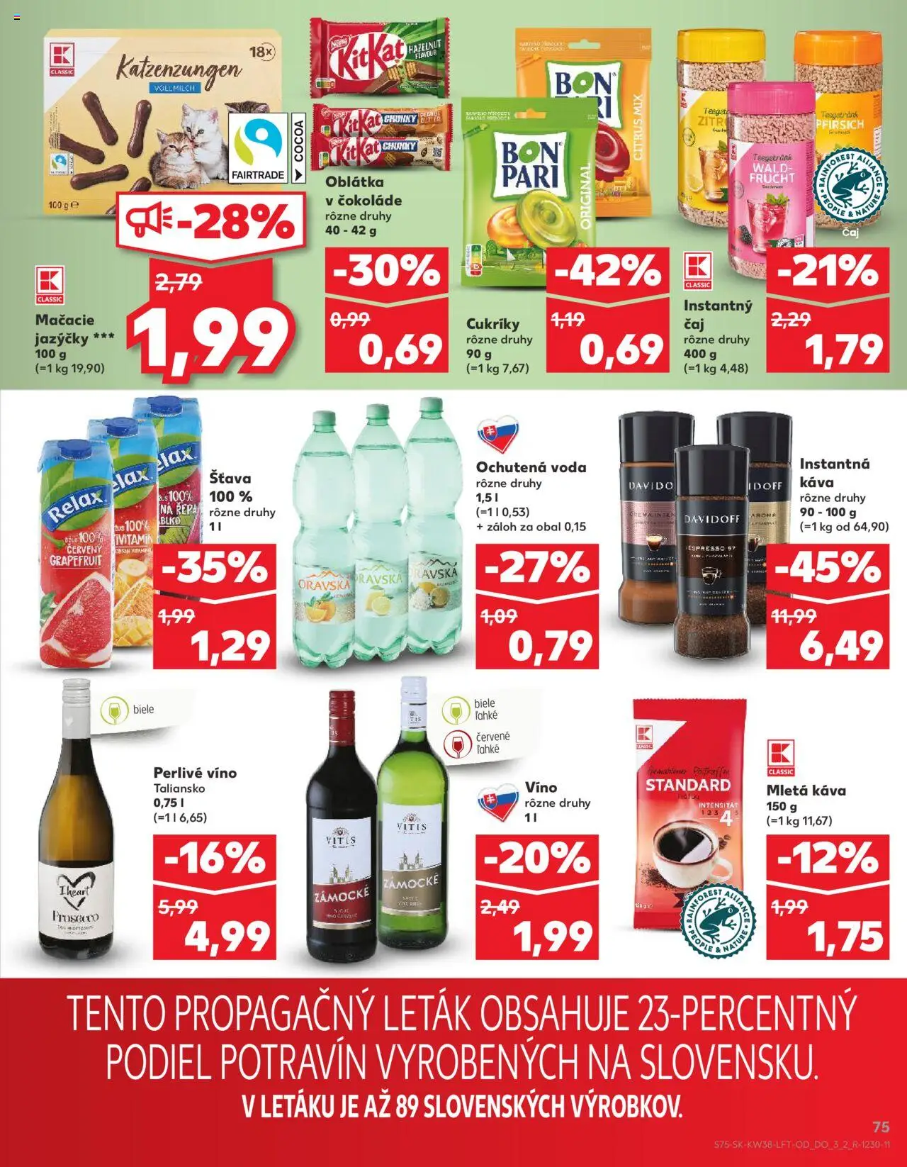 Kaufland SK akciós ujság - amely érvényes a következő dátumtól: 18.09.2025 | Oldal: 75