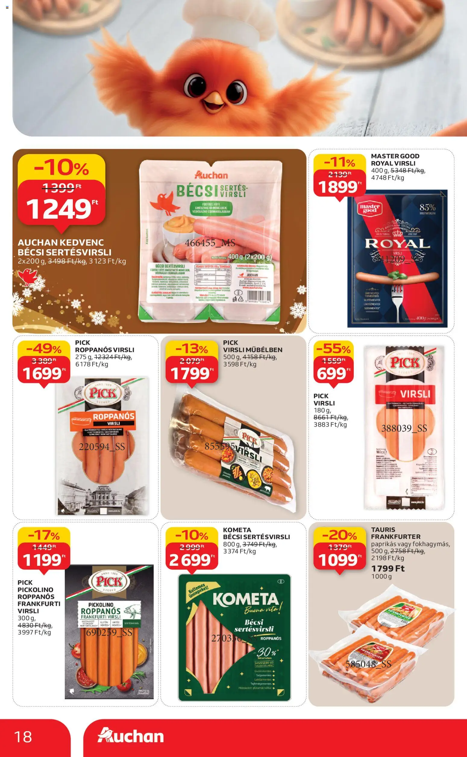 Auchan akciós ujság - amely érvényes a következő dátumtól: 04.12.2025 | Oldal: 18