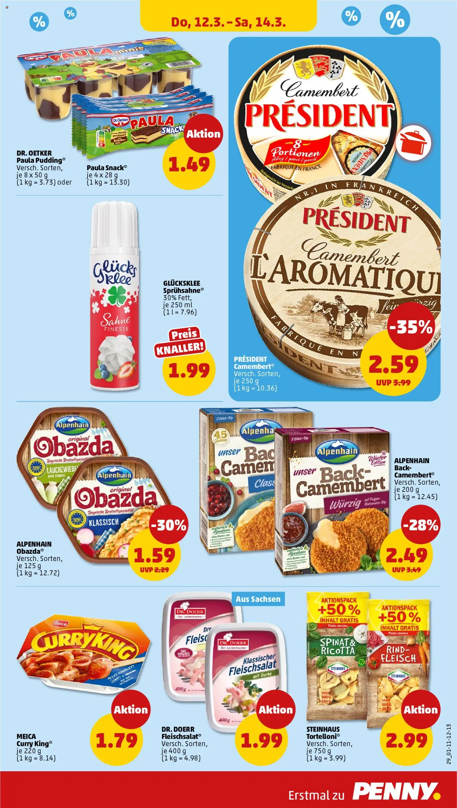 Penny Prospekt 	 – gültig ab 09.03.2026 | Seite: 31 | Produkte: Pudding, Creme, Meica, Sahne