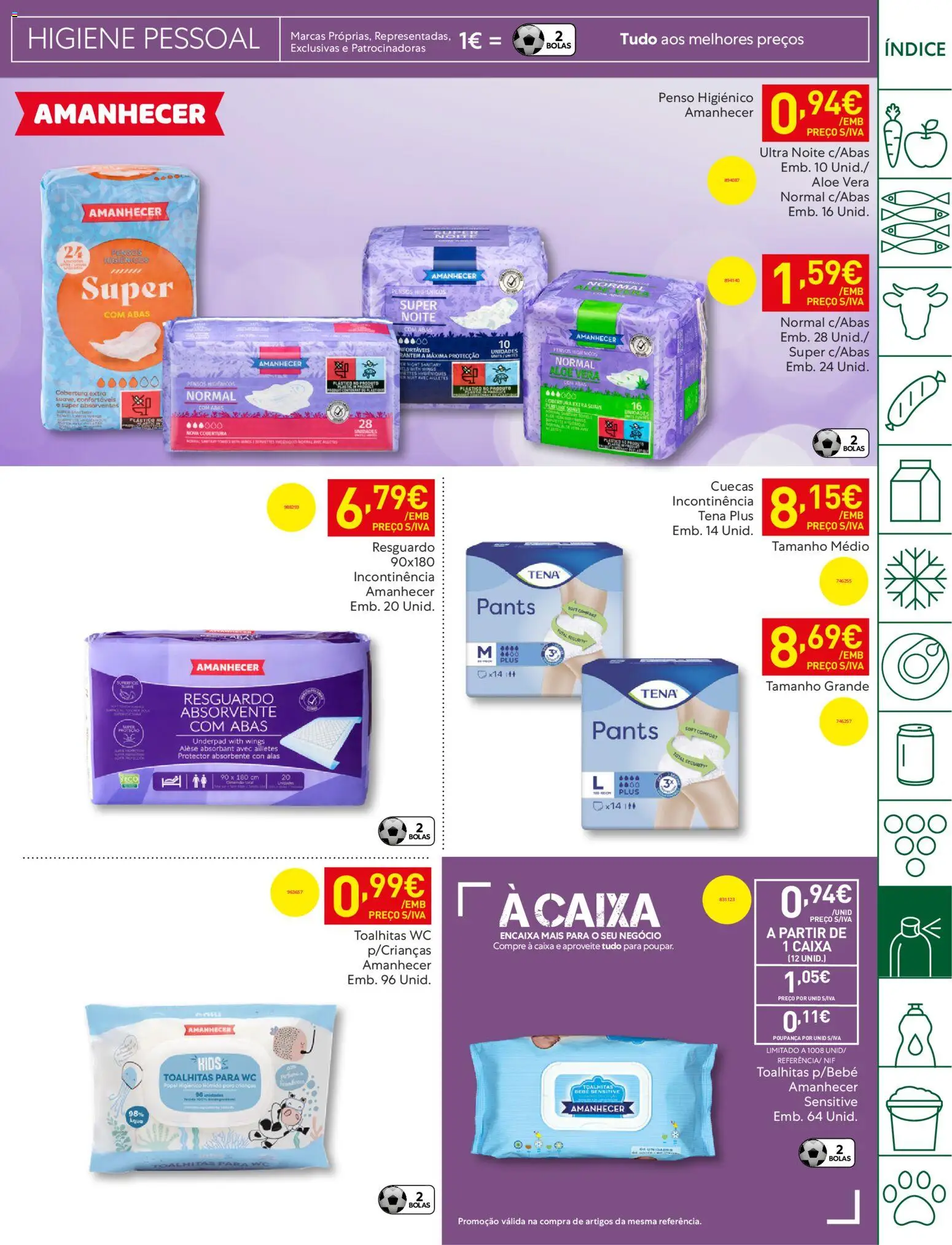 Recheio folheto │ válido de 21.04.2026 | Página: 47 | Produtos: Pensos higiénicos, Perfume, Caixa, Cuecas