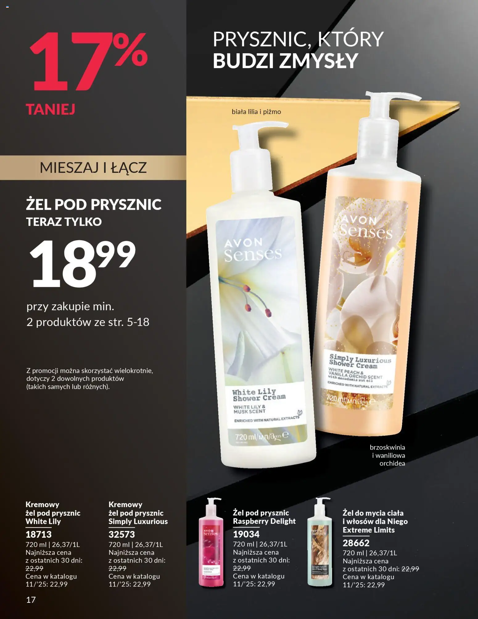 Avon Black Friday od 13.11.2025 | Strona: 17 | Produkty: Brzoskwinia, Prysznic, Żel pod prysznic