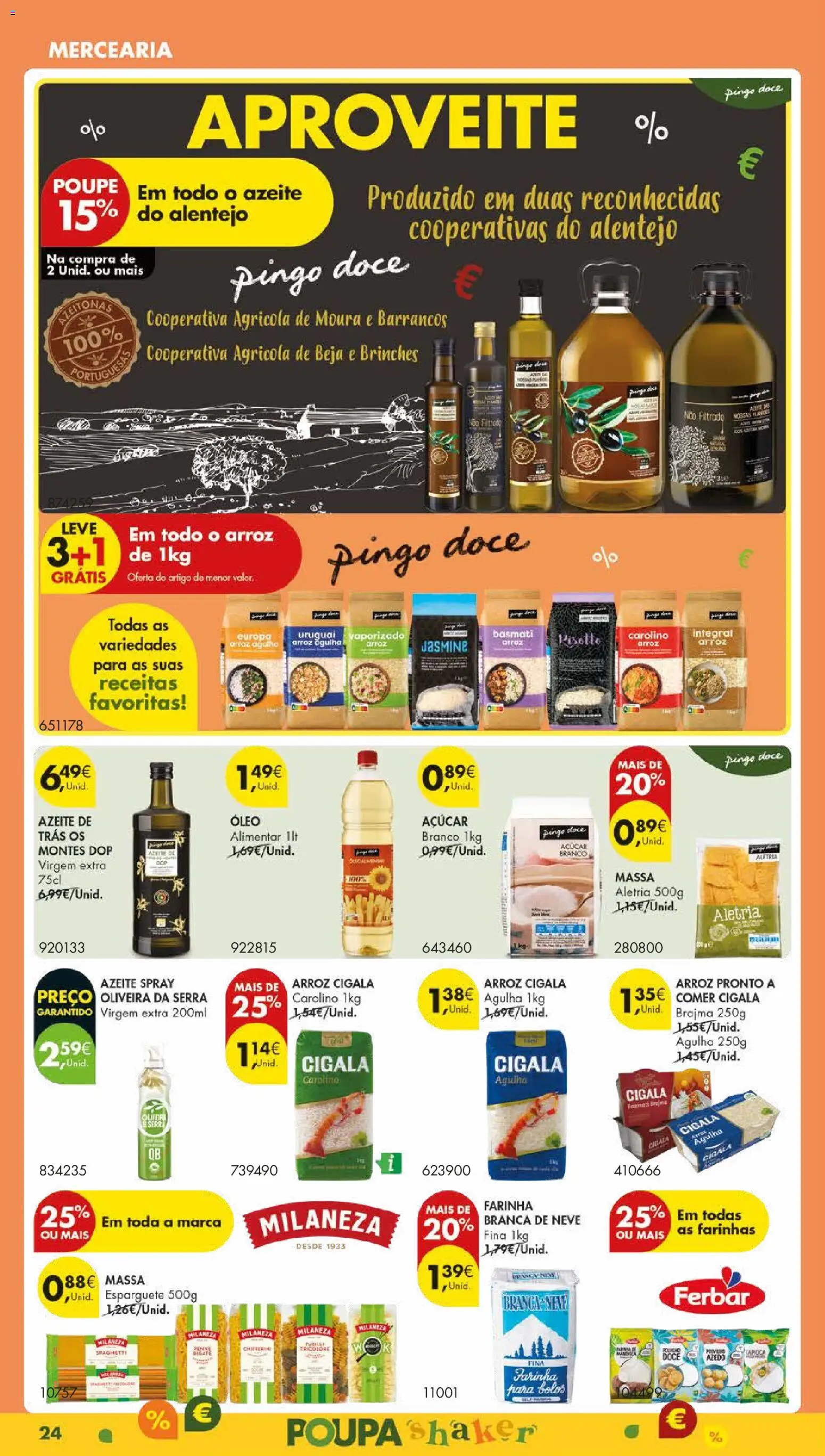 Pingo Doce folheto │ válido de 11.11.2025 | Página: 32 | Produtos: Esparguete, Milaneza, Arroz, Açúcar