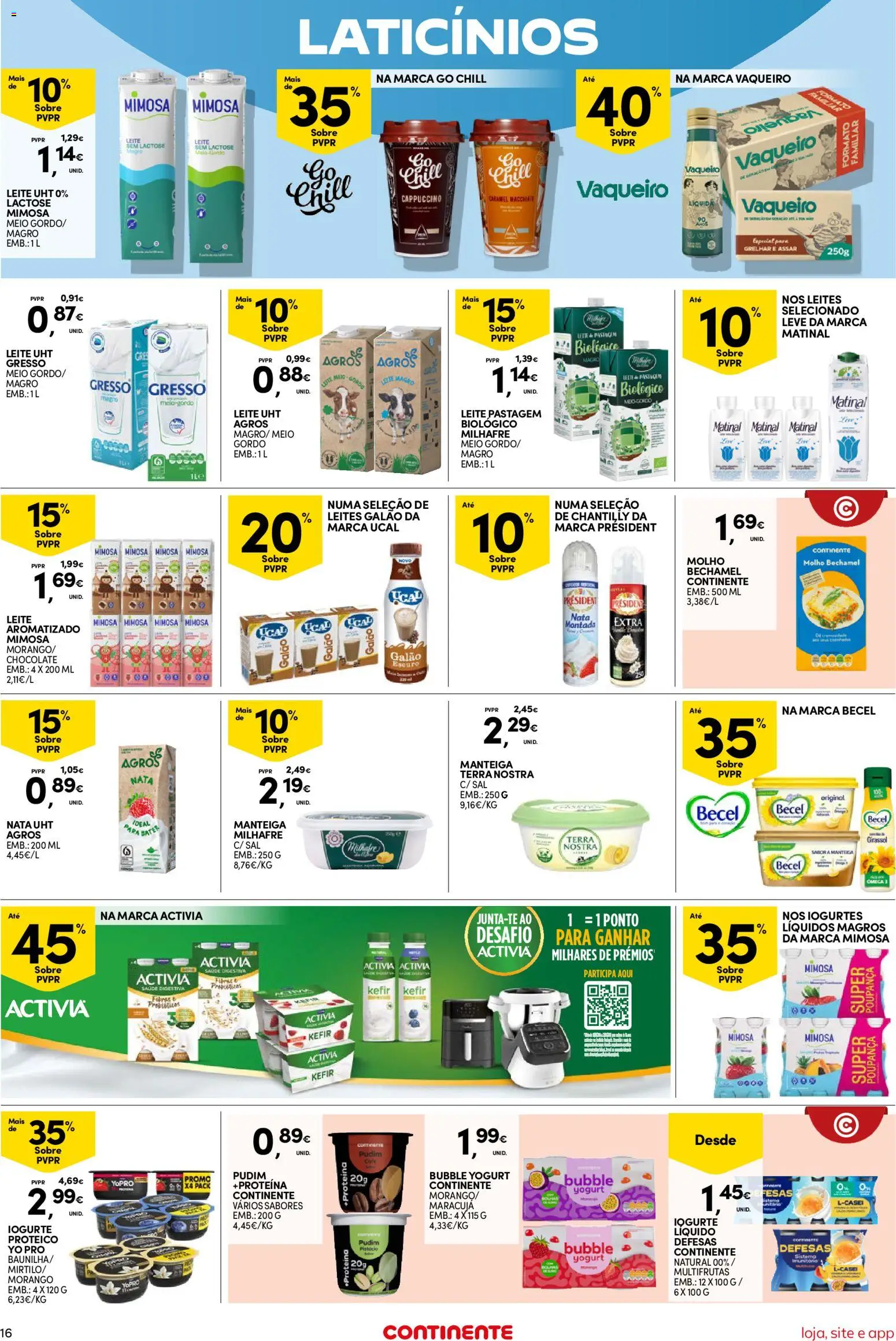 Continente Semanal Continente Bom Dia │ válido de 10.03.2026 | Página: 16 | Produtos: Ômega 3, Pudim, Leite, Café