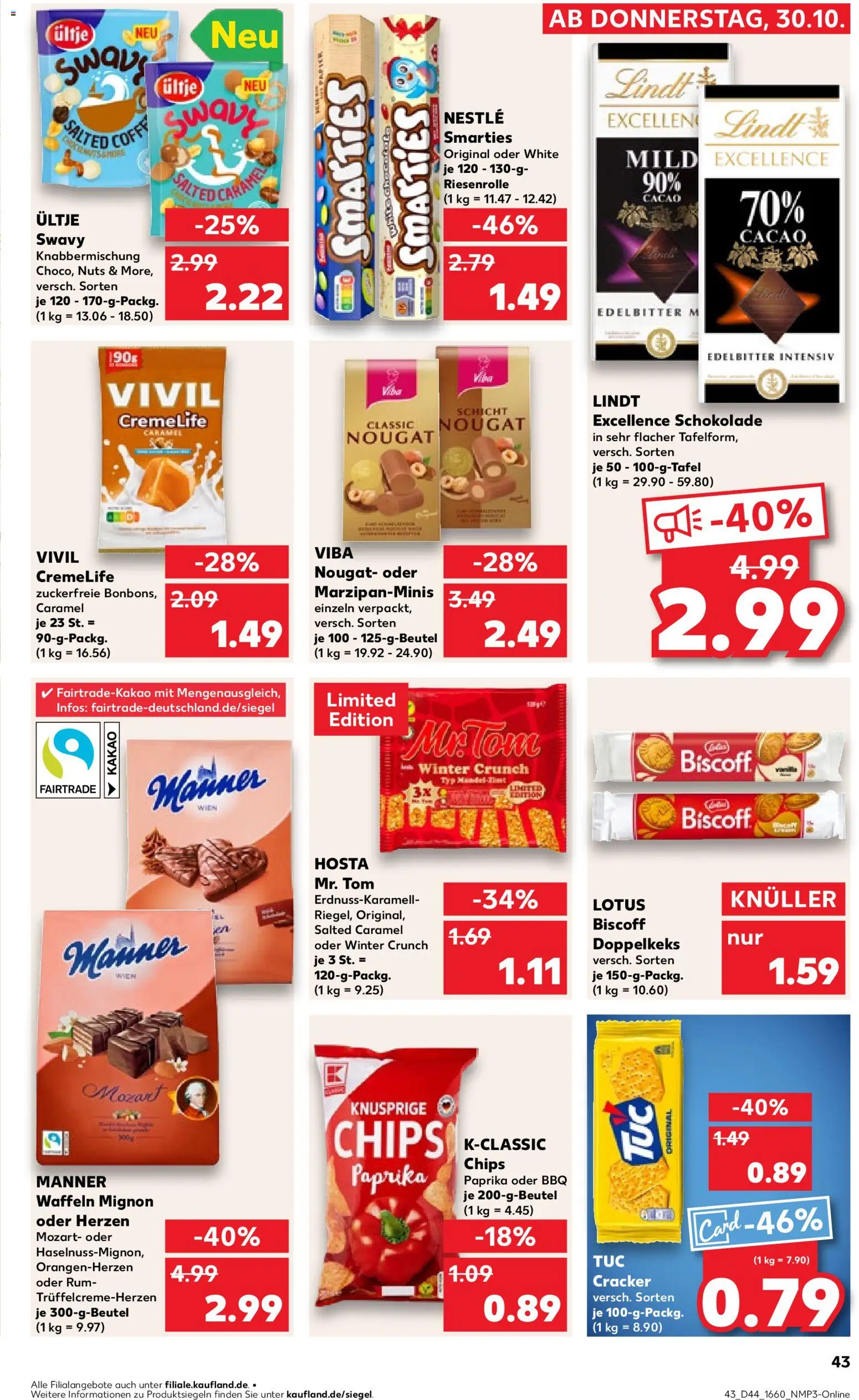 Kaufland prospekt Frankfurt (Oder)	 – gültig ab 02.11.2025 | Seite: 43 | Produkte: Rum, Smarties, Paprika, Chips
