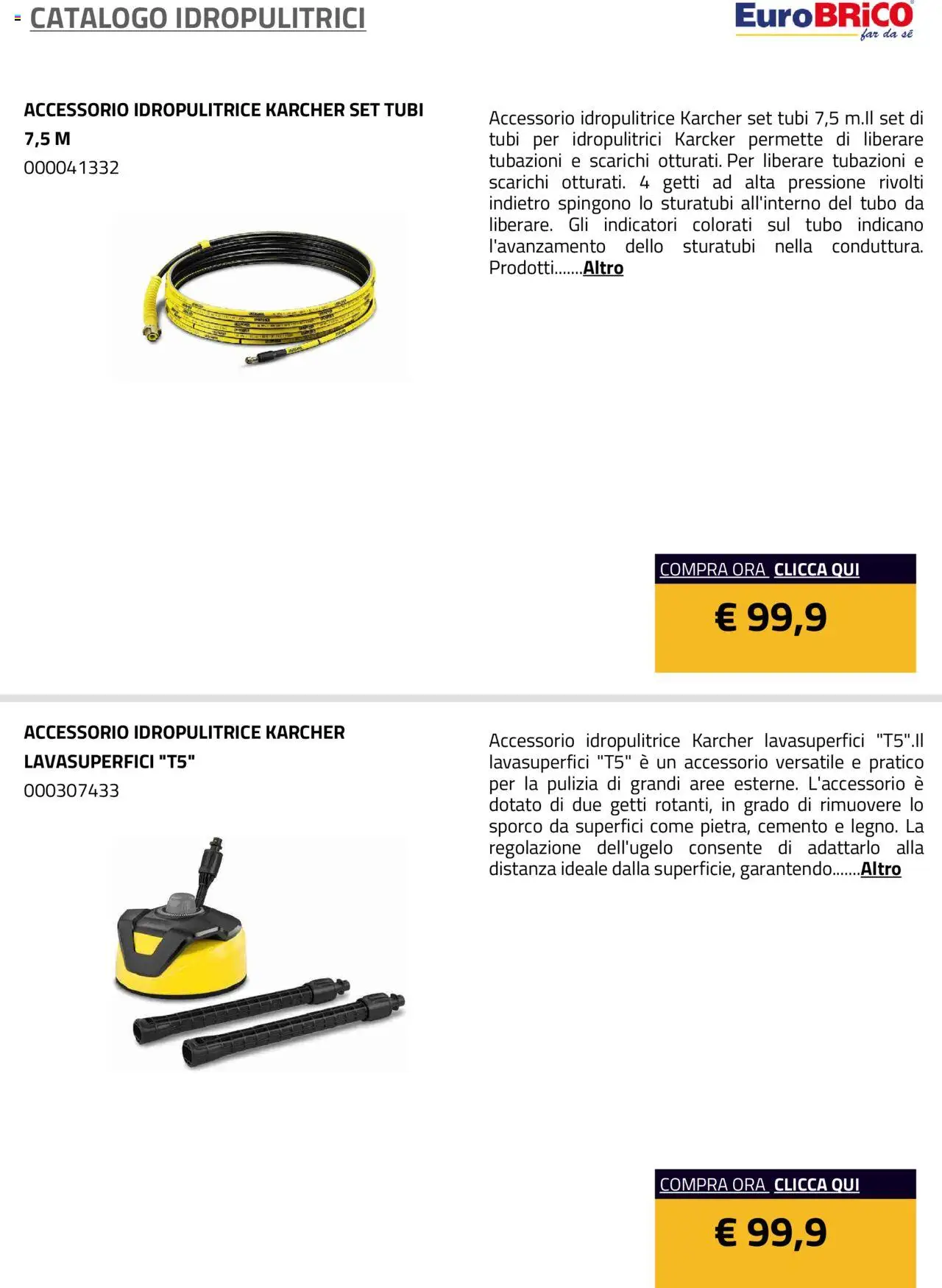 Volantino Eurobrico del 23.07.2025 | Pagina: 45 | Prodotti: Tubo, Idropulitrice