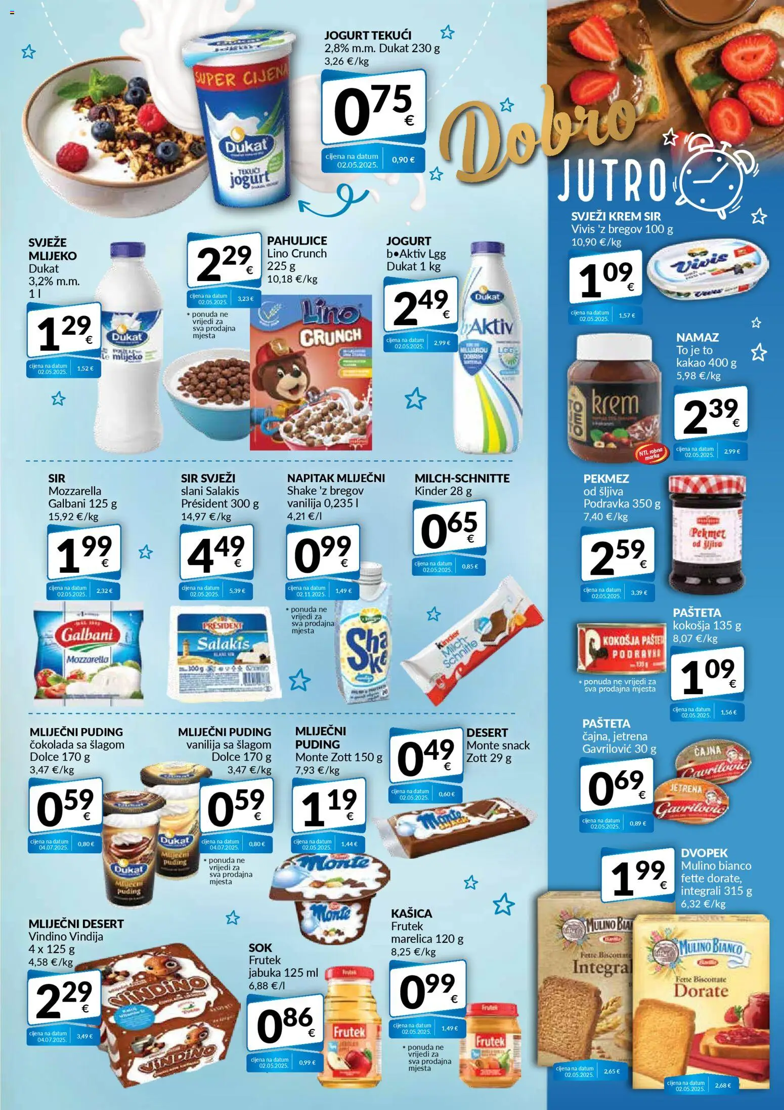 Bakmaz katalog | vrijedi od 04.02.2026 | Stranica: 3 | Proizvodi: Pekmez, Mozzarella, Dvopek, Jabuka
