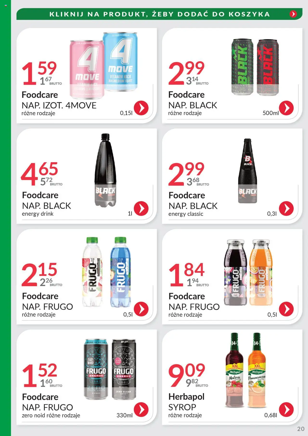 Eurocash Gazetka - Oferta Południe od 28.09.2025 | Strona: 20 | Produkty: Mango, Syrop, Malina