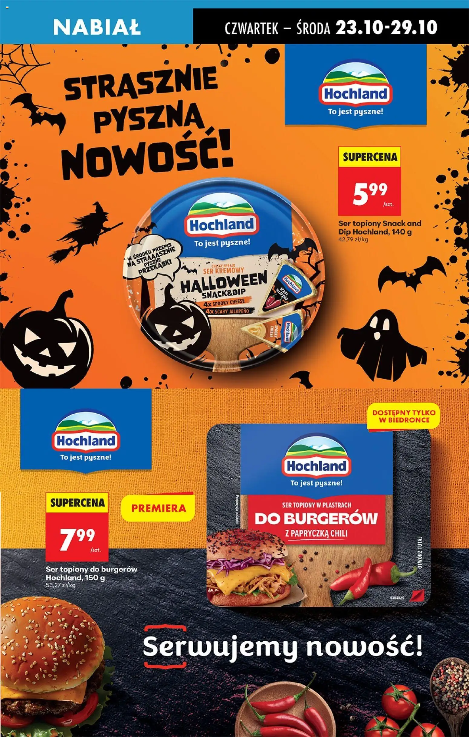 Biedronka gazetka - Oferta w tym tygodniu od 23.10.2025 | Strona: 43 | Produkty: Chili, Ser topiony w plastrach, Ser topiony, Ser