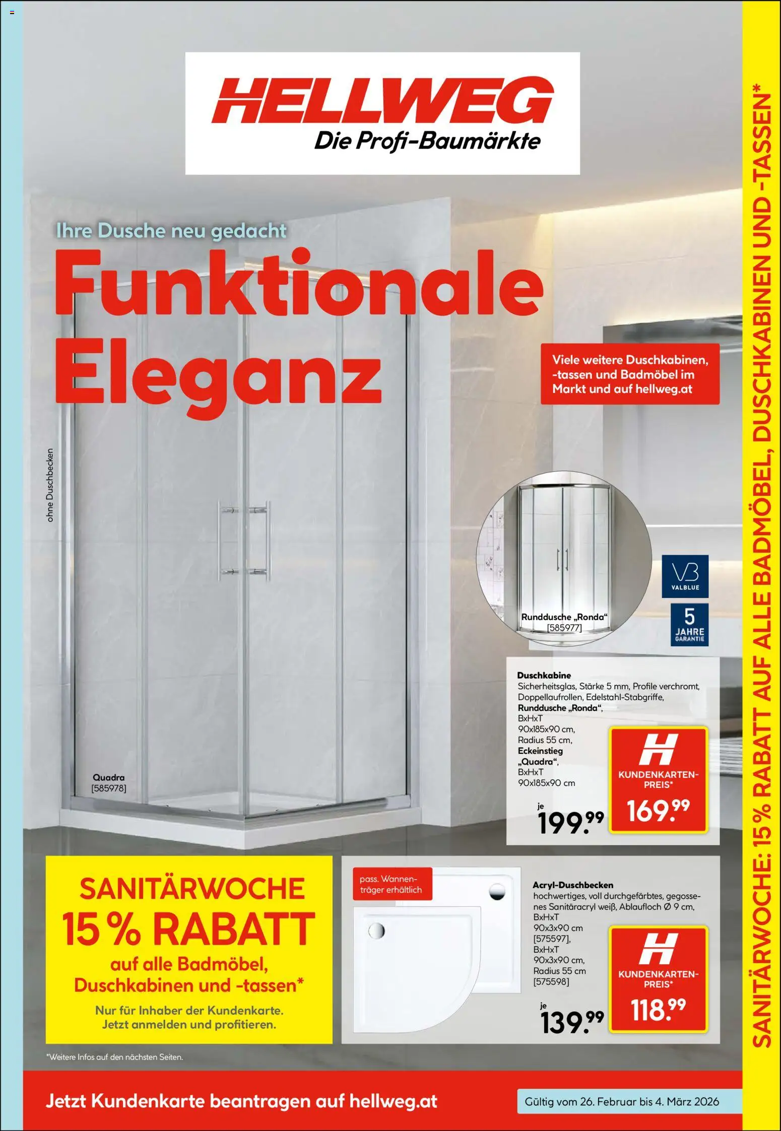 HELLWEG Flugblatt gültig ab 26.02.2026 | Seite: 7 | Produkte: Dusche