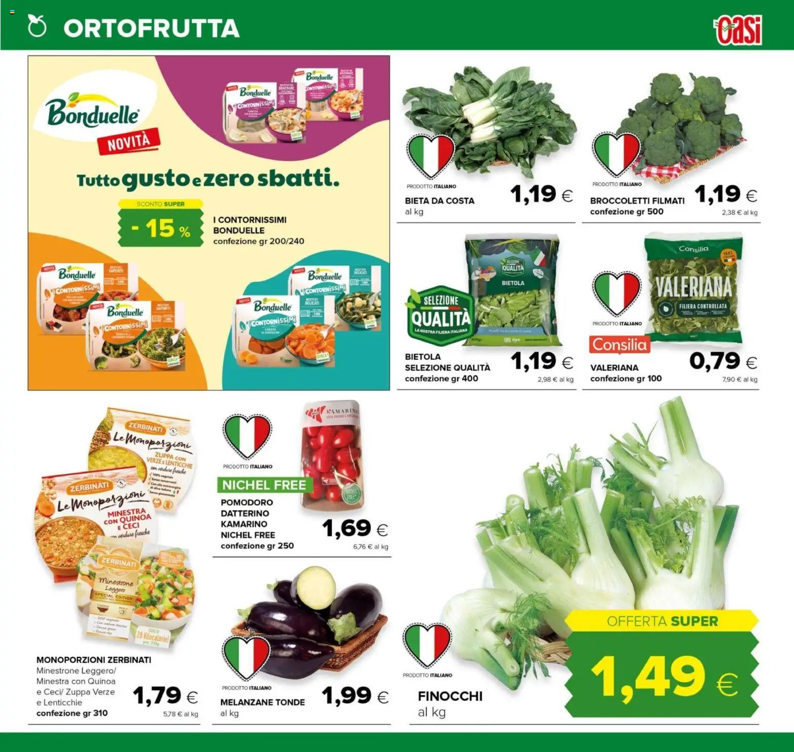 Volantino Oasi del 21.11.2025 | Pagina: 9 | Prodotti: Ceci, Lenticchie, Verdure, Melanzane