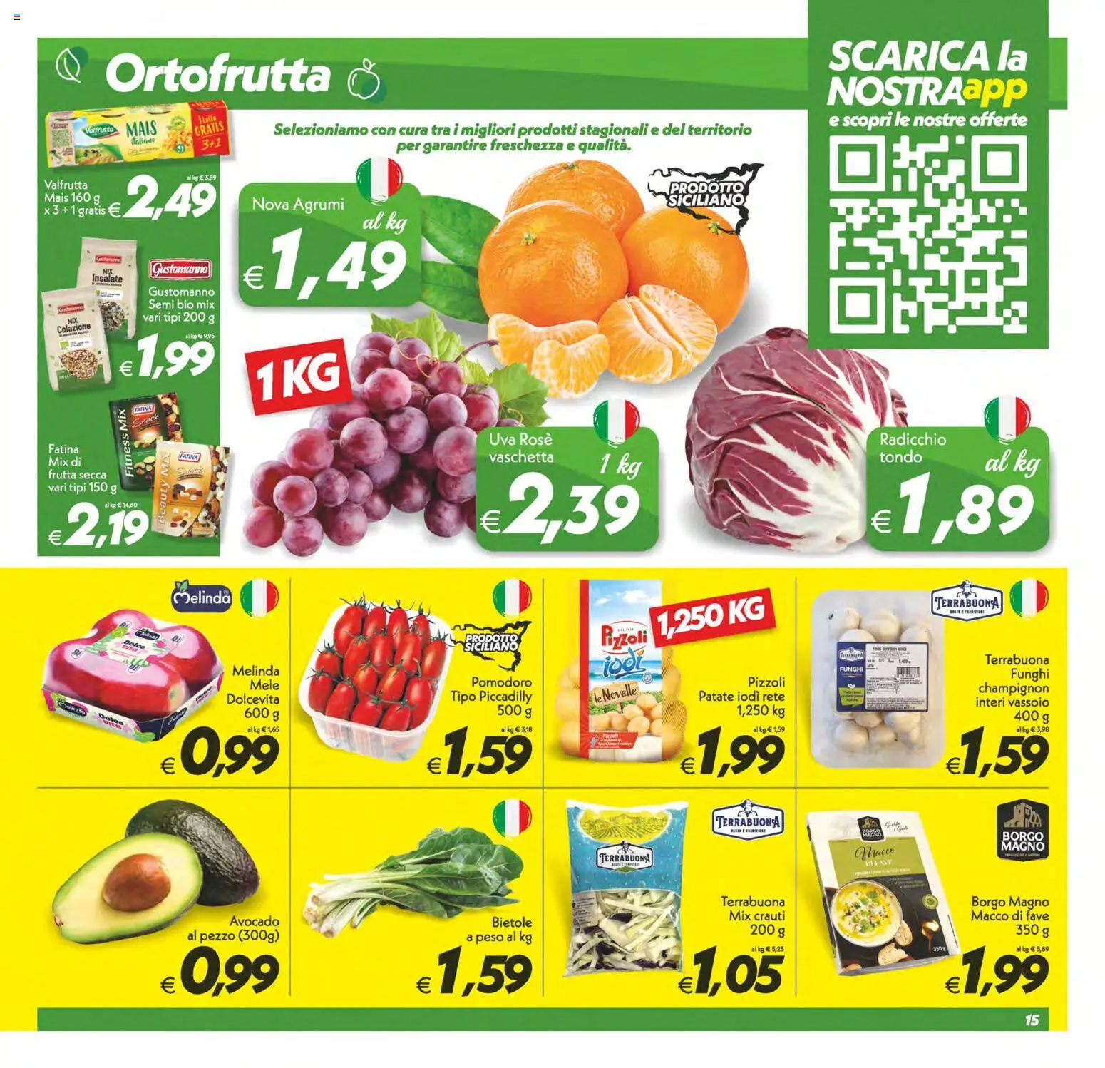 Volantino SuperConveniente del 25.11.2025 | Pagina: 15 | Prodotti: Patate, Pomodoro, Funghi, Vassoio