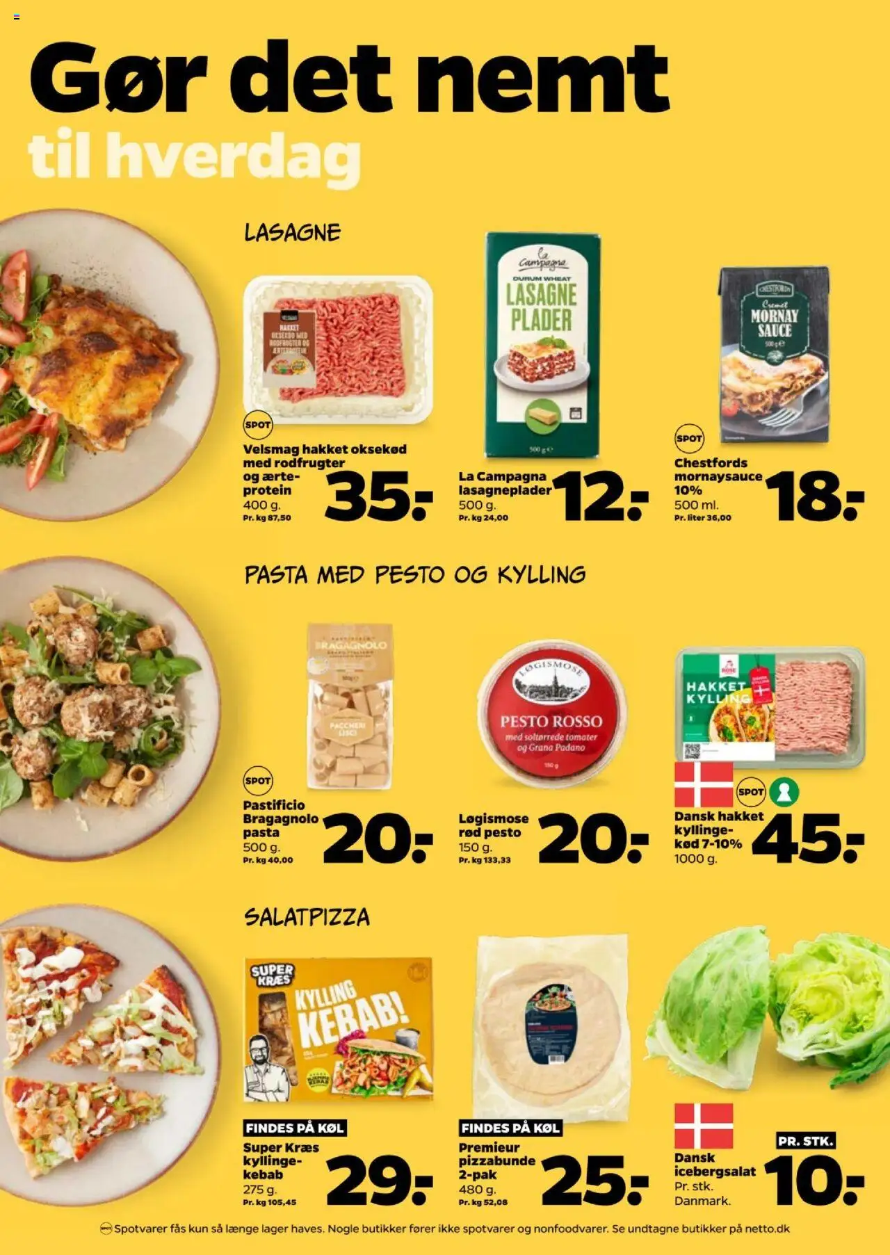 Netto Tilbudsavis gyldig fra 09.08.2025 | Side: 9 | Produkter: Pizza, Oksekød, Lasagneplader, Icebergsalat