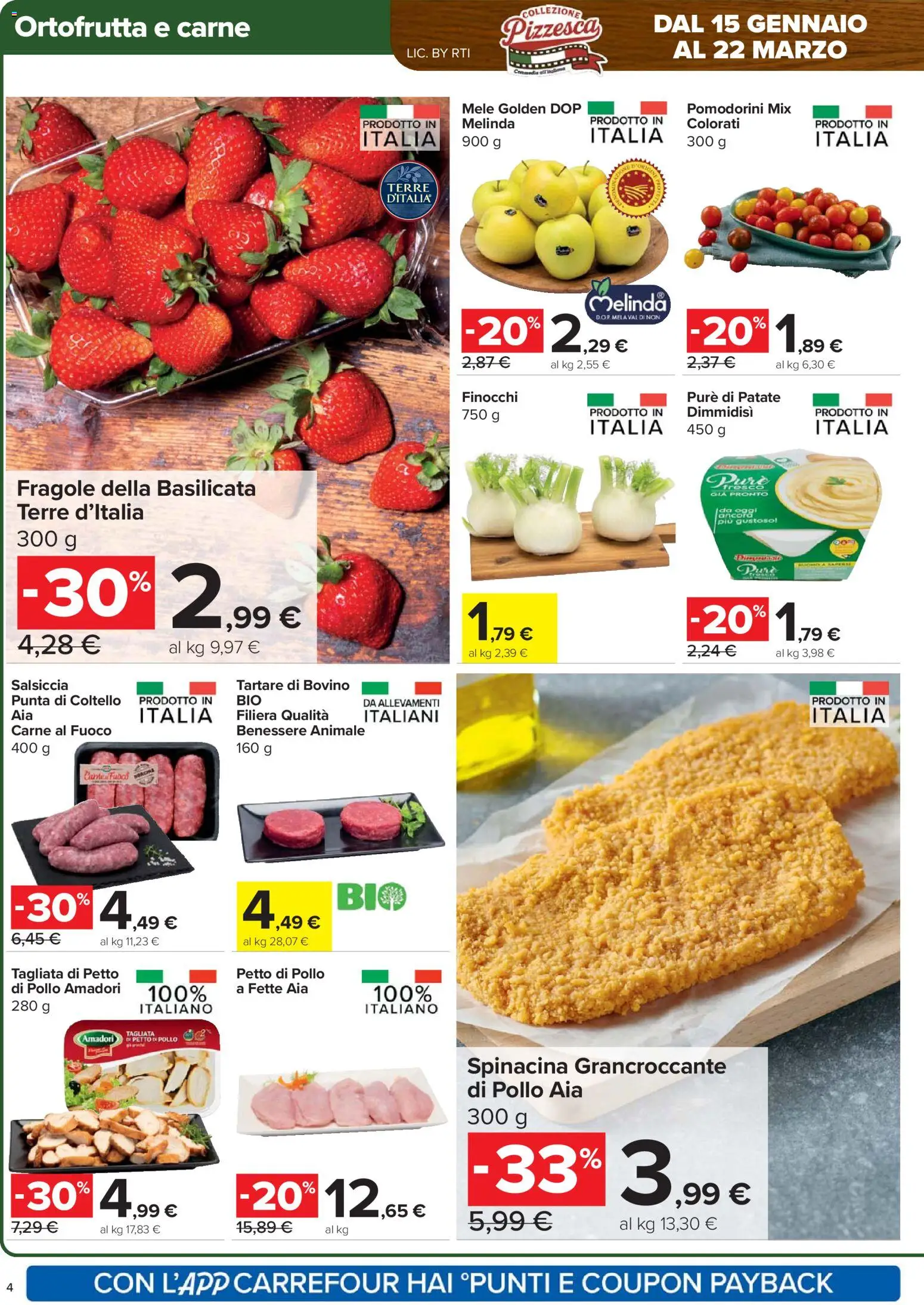 Volantino Carrefour del 12.03.2026 | Pagina: 4 | Prodotti: Bovino, Petto di Pollo, Pollo, Patate