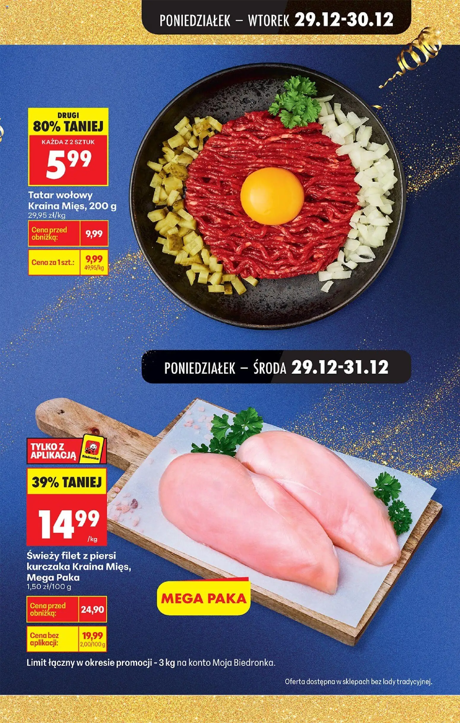 Biedronka gazetka od 29.12.2025 | Strona: 9 | Produkty: Piersi, Kraina mięs, Filet z piersi kurczaka, Tatar