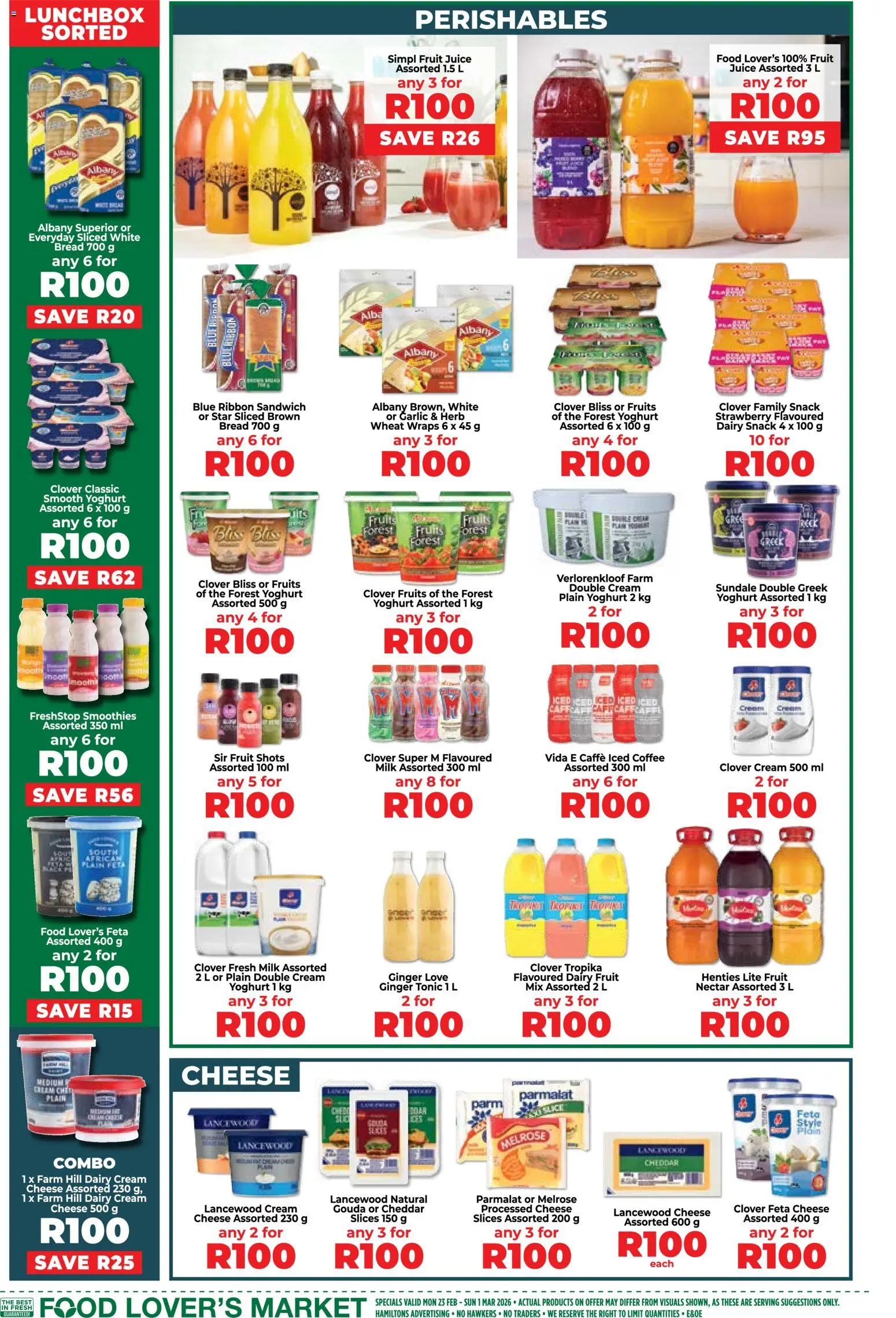 New Food Lover's Market catalogue – valid from 23.02.2026 | Page: 6 | Products: Bread, Coffee, Juice, Garlic