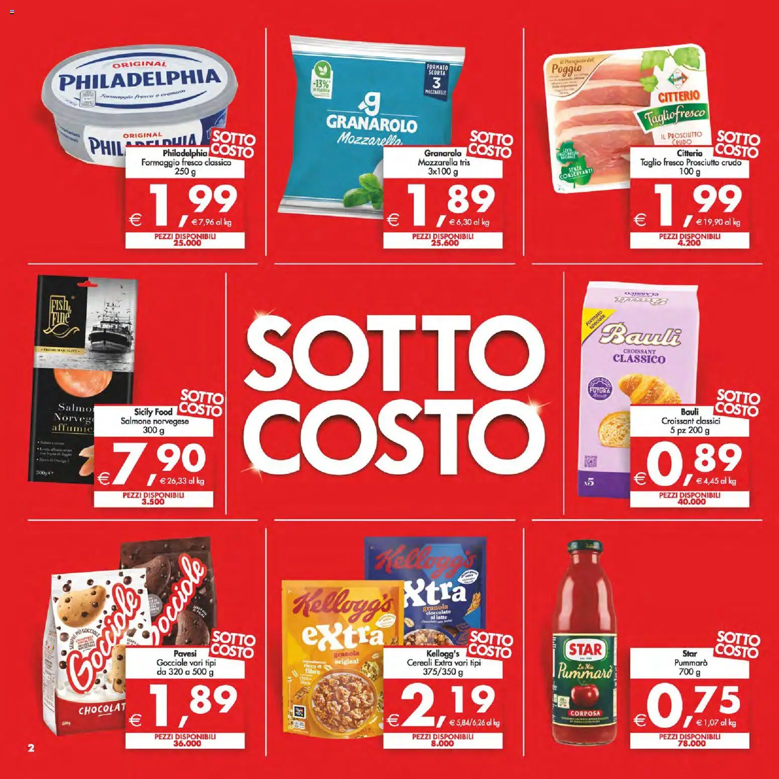 Volantino Decò del 24.10.2025 | Pagina: 2 | Prodotti: Cioccolato, Cereali, Prosciutto, Croissant