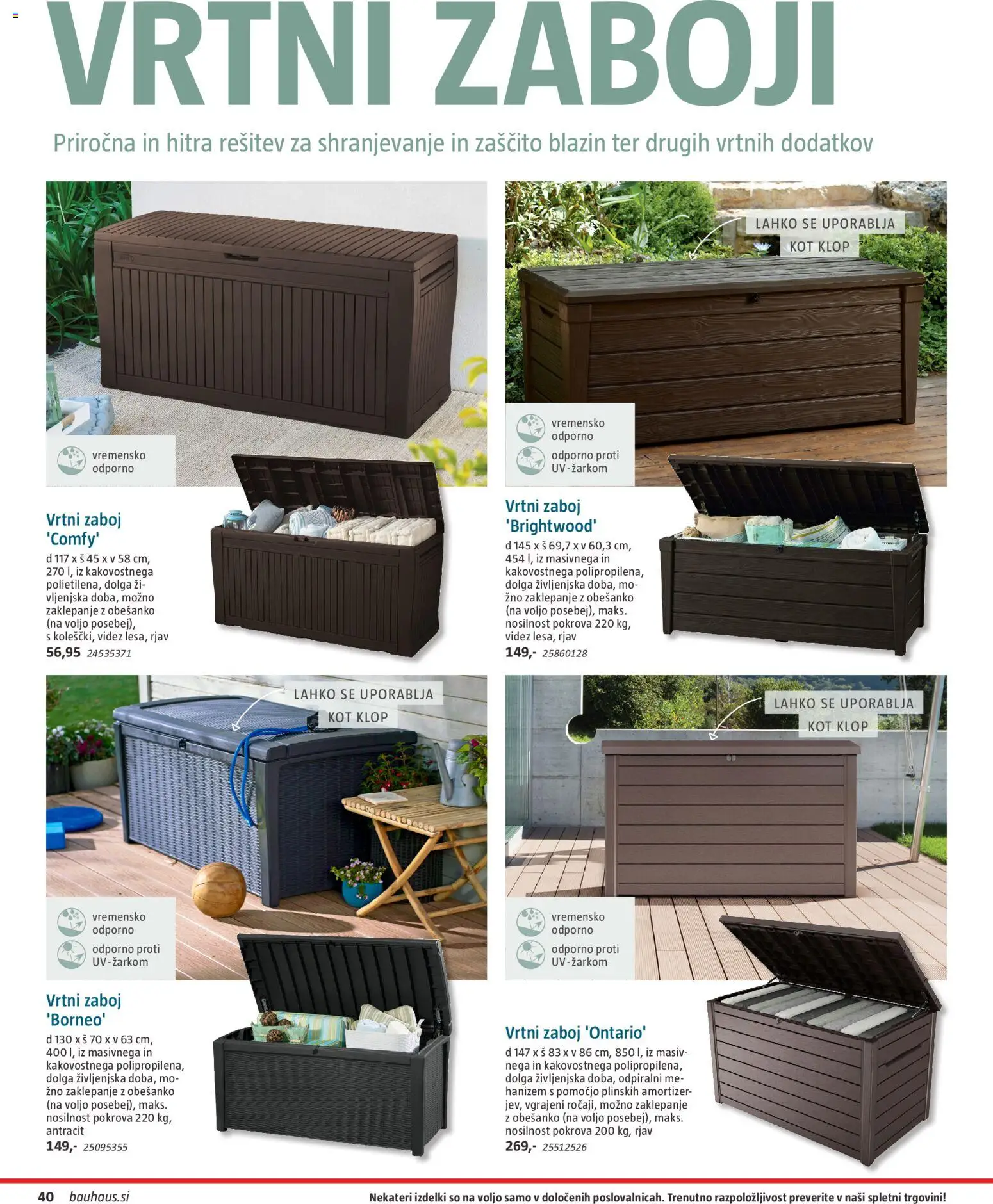 Novi Bauhaus katalog ponudbe – veljaven od 22.04.2026 | Stran: 40 | Izdelki: Zaboj