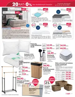 Pogląd oferty "Salony Agata Gazetka" - ważna od 24.09.2025 | Strona: 15 | Produkty: Pościel, Materac, Poduszka, Kosz