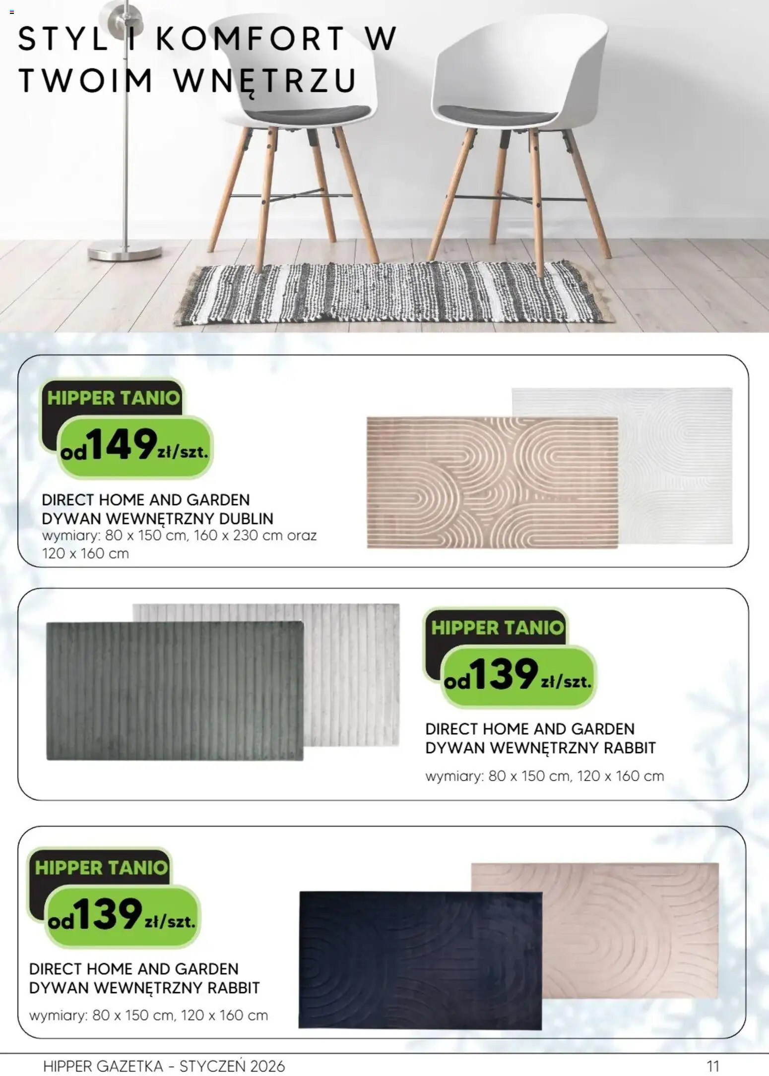 Hipper Gazetka od 10.01.2026 | Strona: 11 | Produkty: Dywan