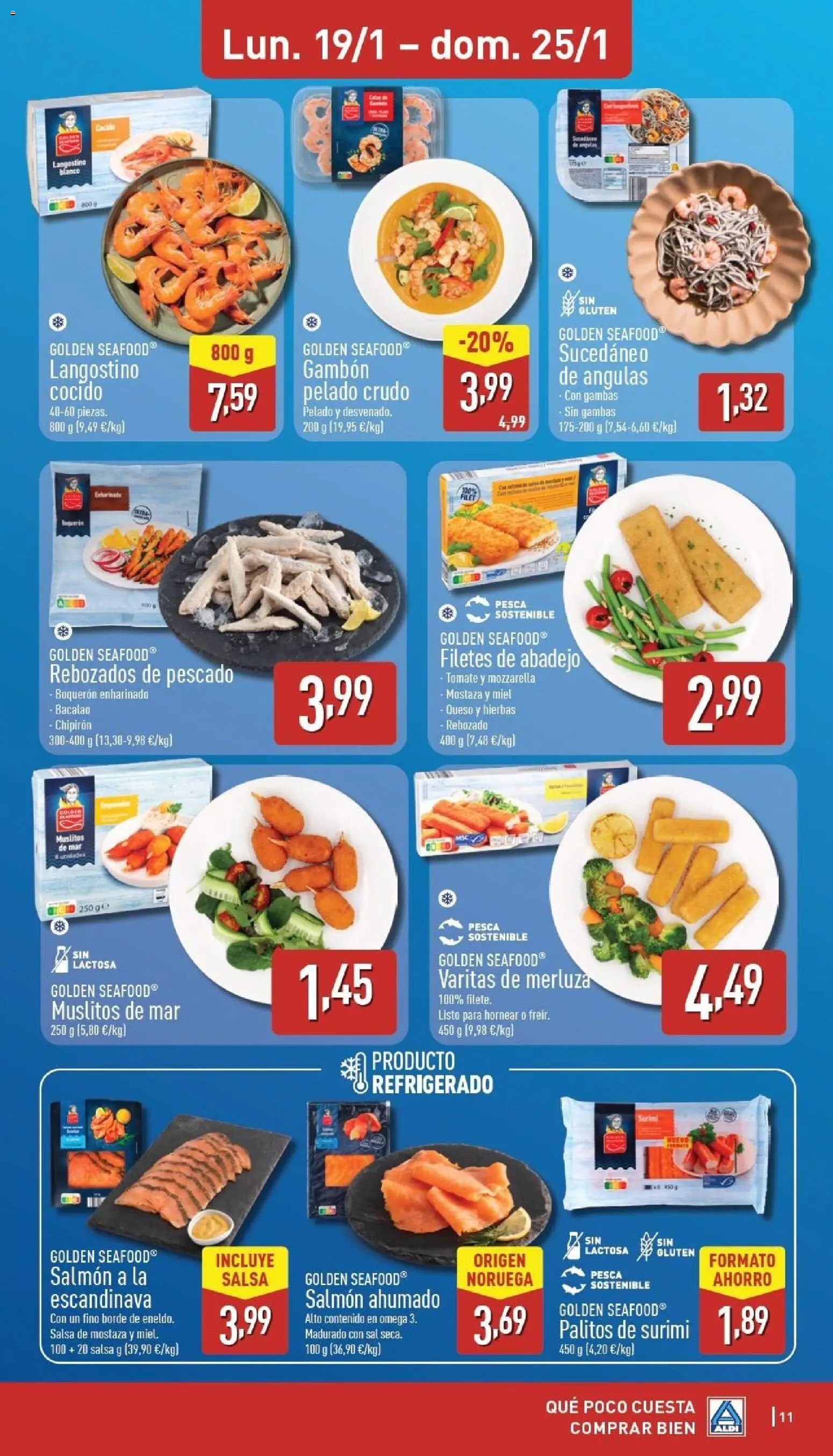 Aldi folleto Península │ válido desde el 19.01.2026 | Página: 11 | Productos: Ψηφιακή κάμερα, Queso, Salmón ahumado, Langostino